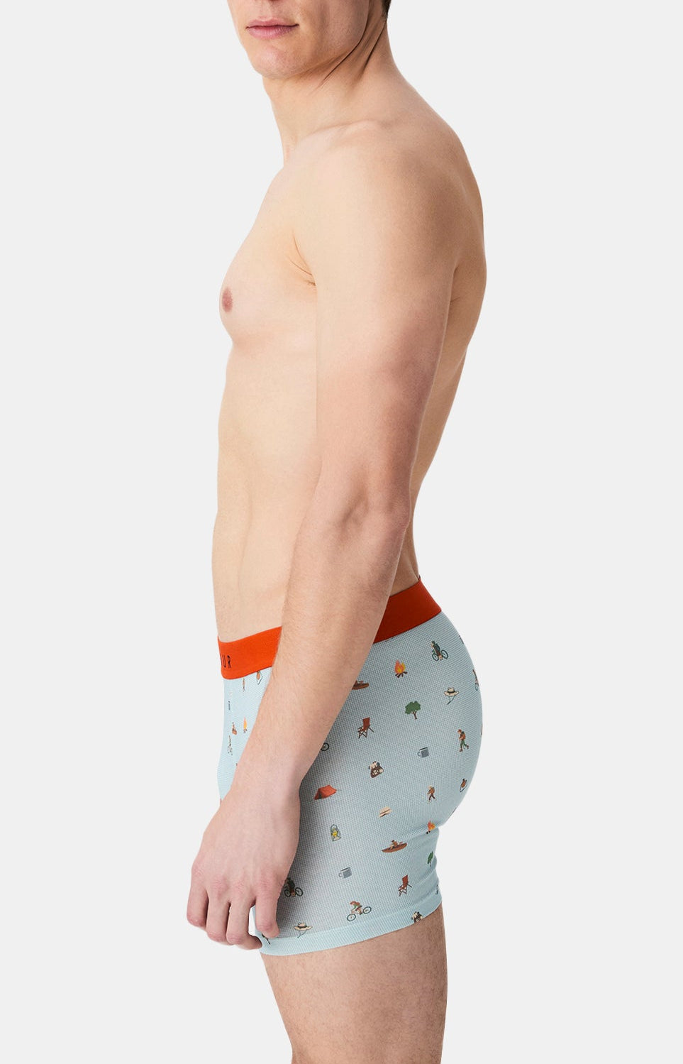 Boxer Homme Camping Bleu 5