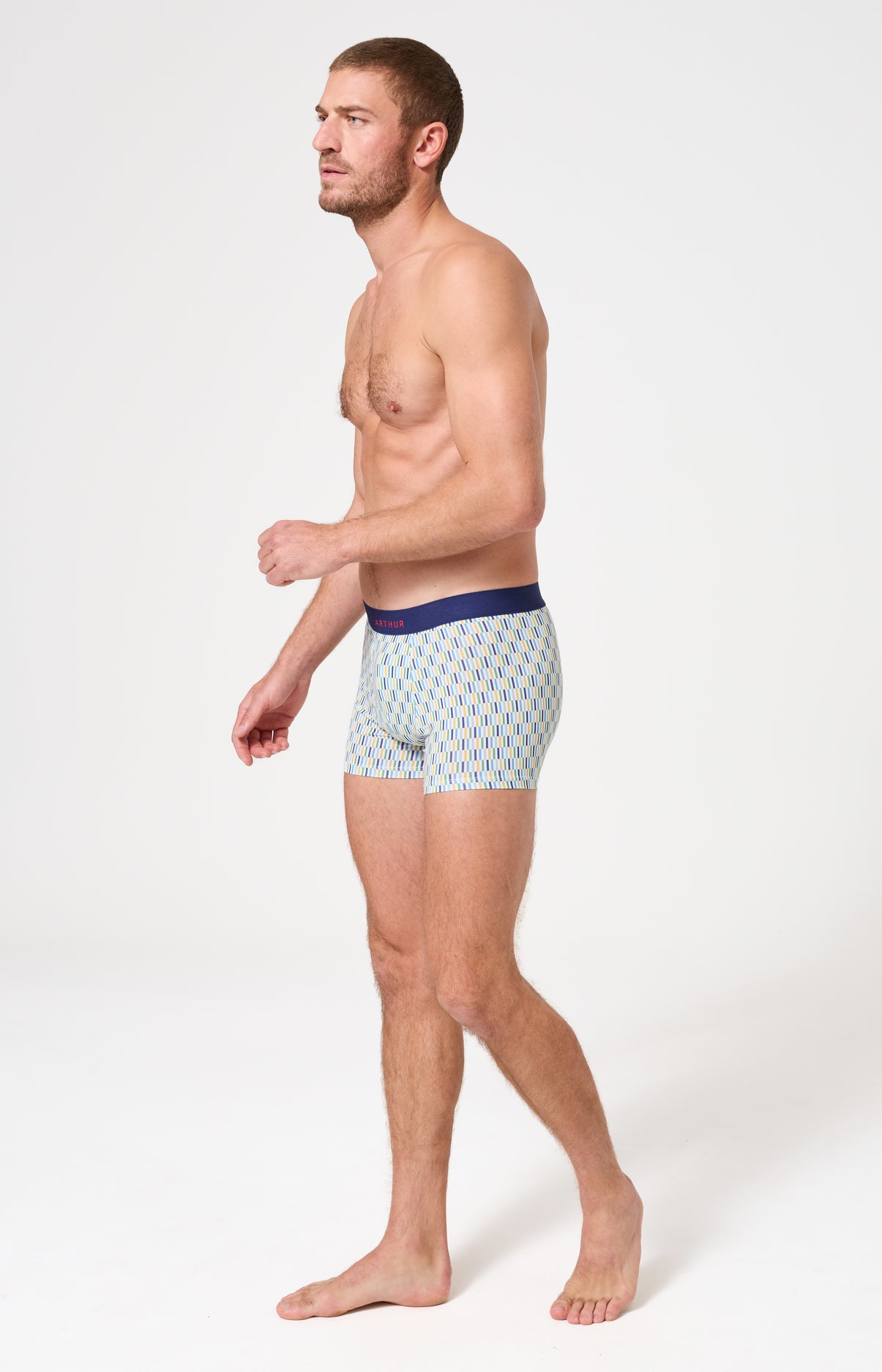 Boxer homme Décalé Imprimé rayures géométriques multicolores 5