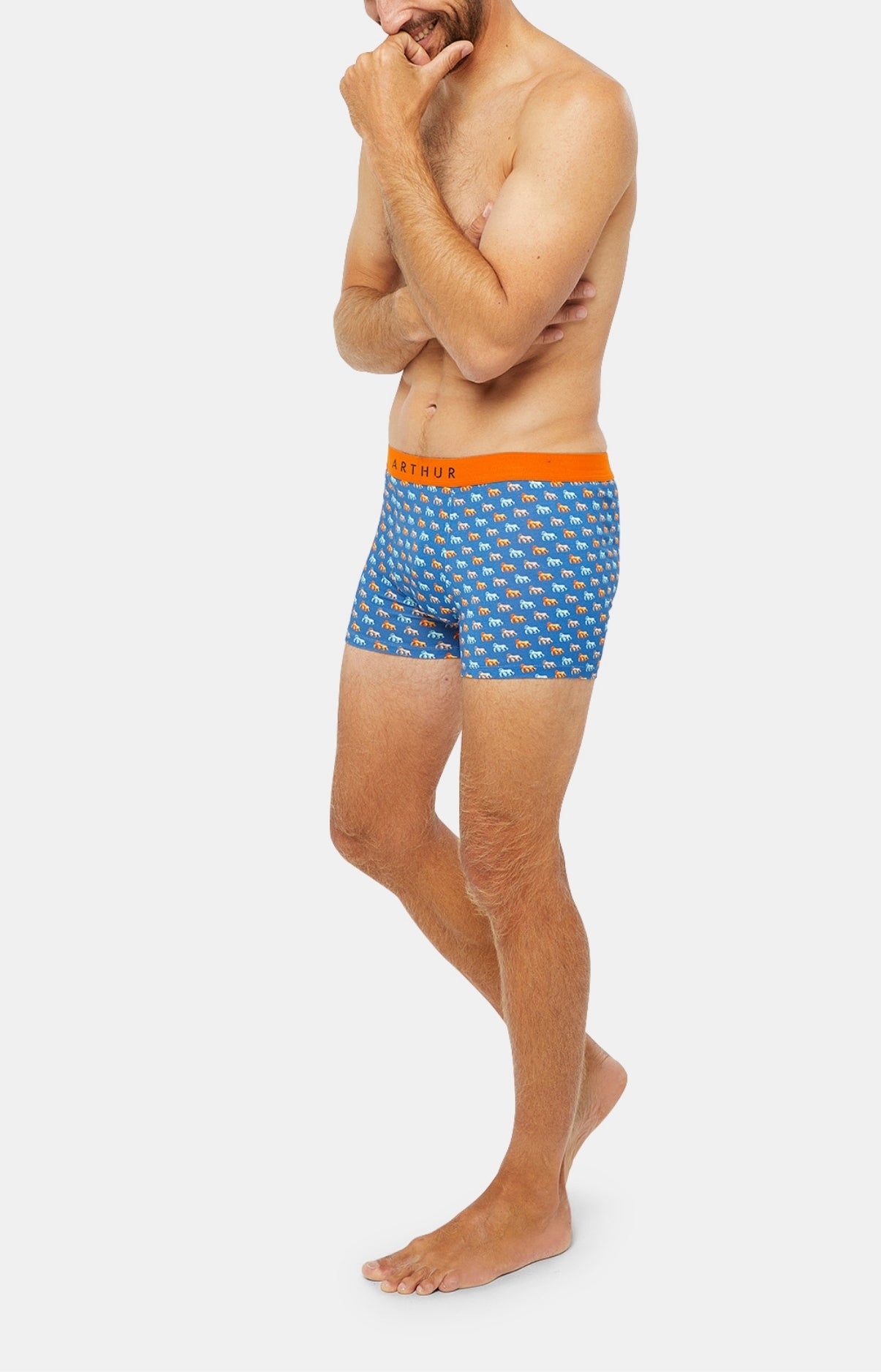 Boxer Homme Gorille Bleu 4