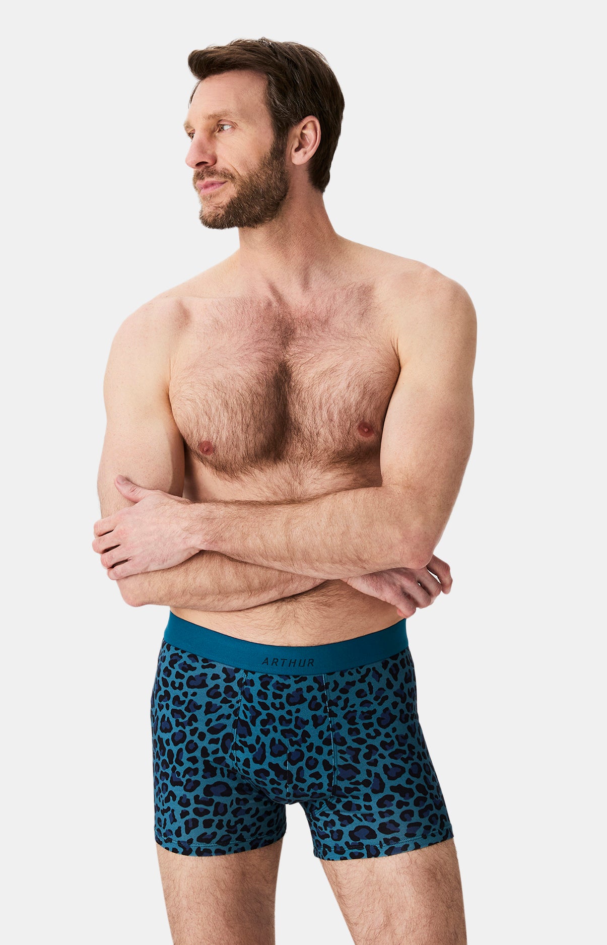 Boxers homme Léopard PETROLE 4