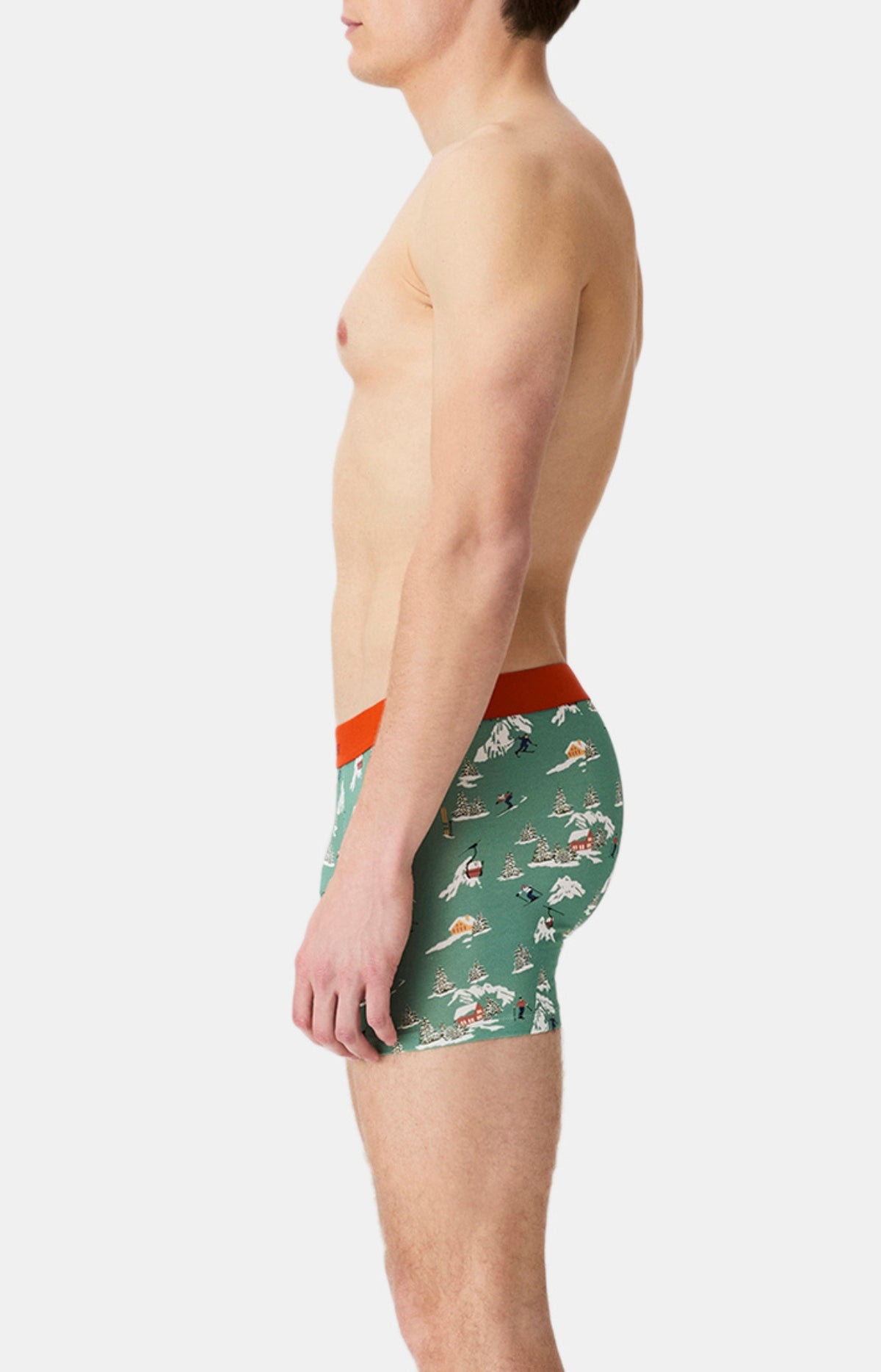 Boxers homme Noël en altitude VERT 5