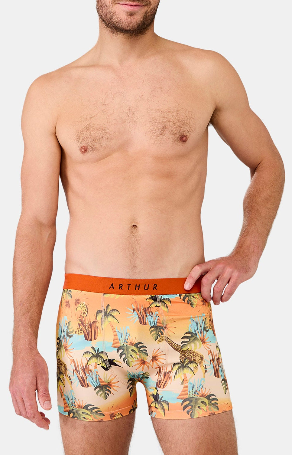 Boxer Homme Oasif Orange et Multicolore 4