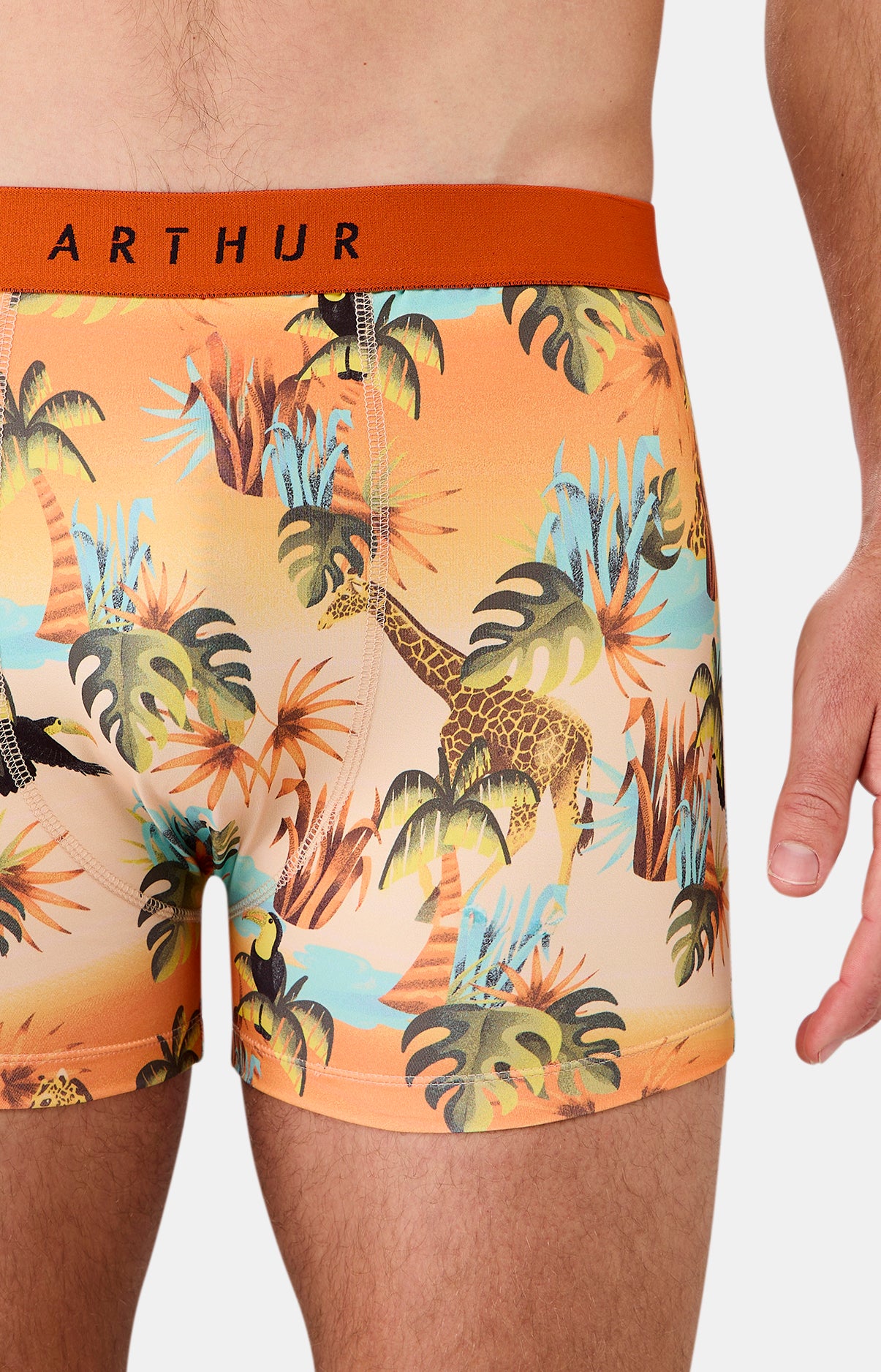 Boxer Homme Oasif Orange et Multicolore 2