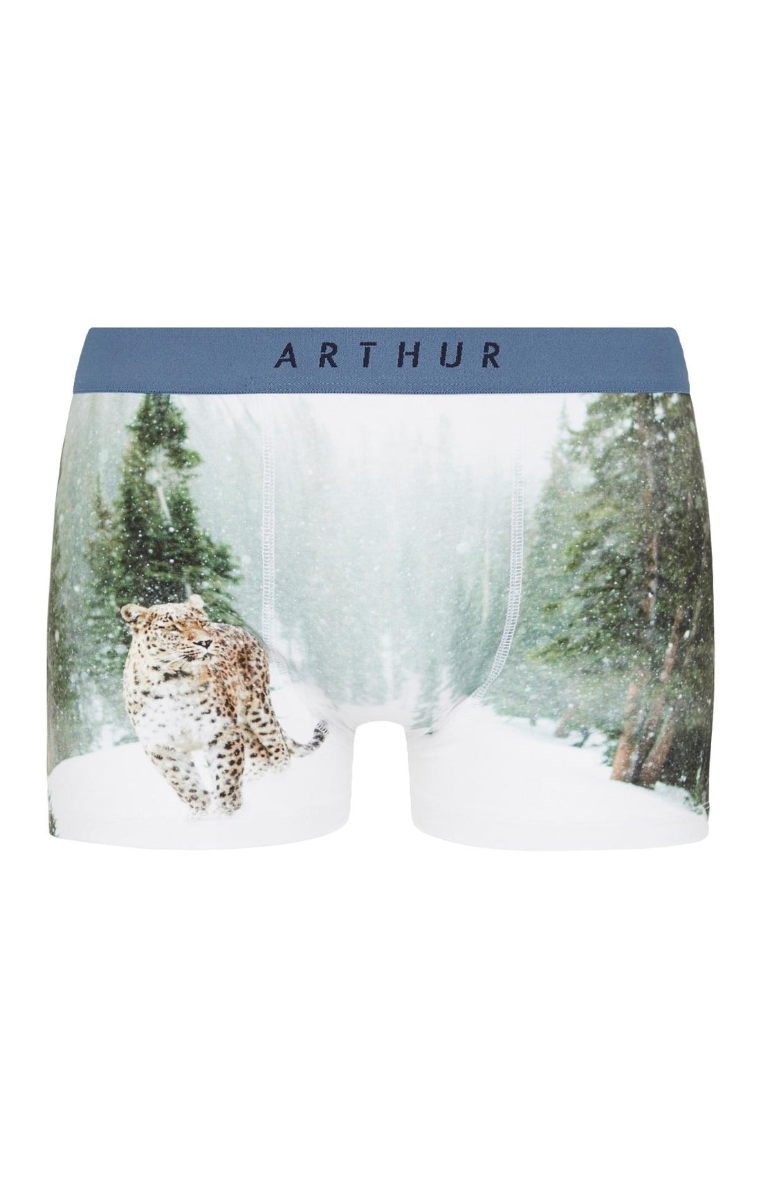 Boxer Homme Panthère des Neiges Blanc et Ivoire 3