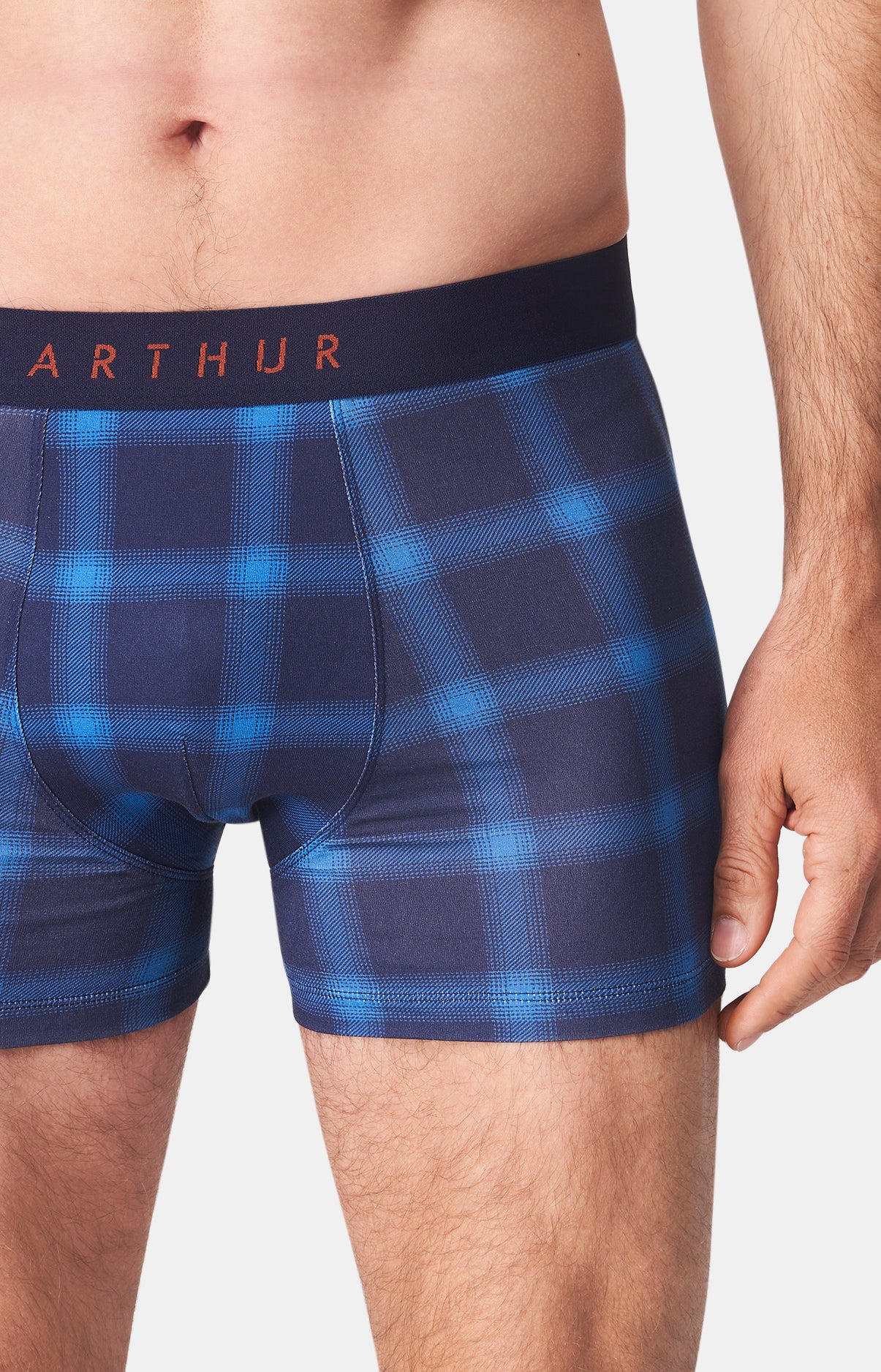 Boxer Homme Carreaux Homme Marine 2