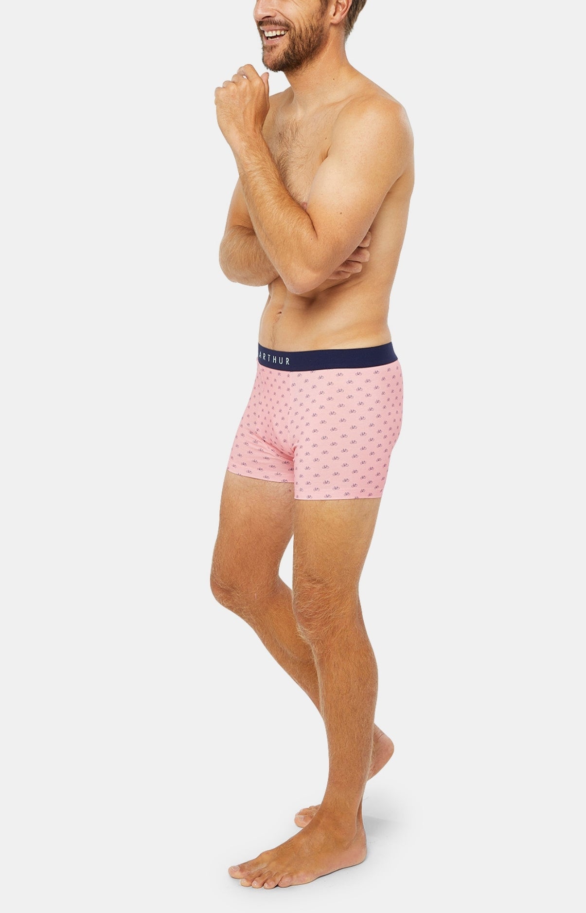 Boxer Homme Petit Vélo Rose 4