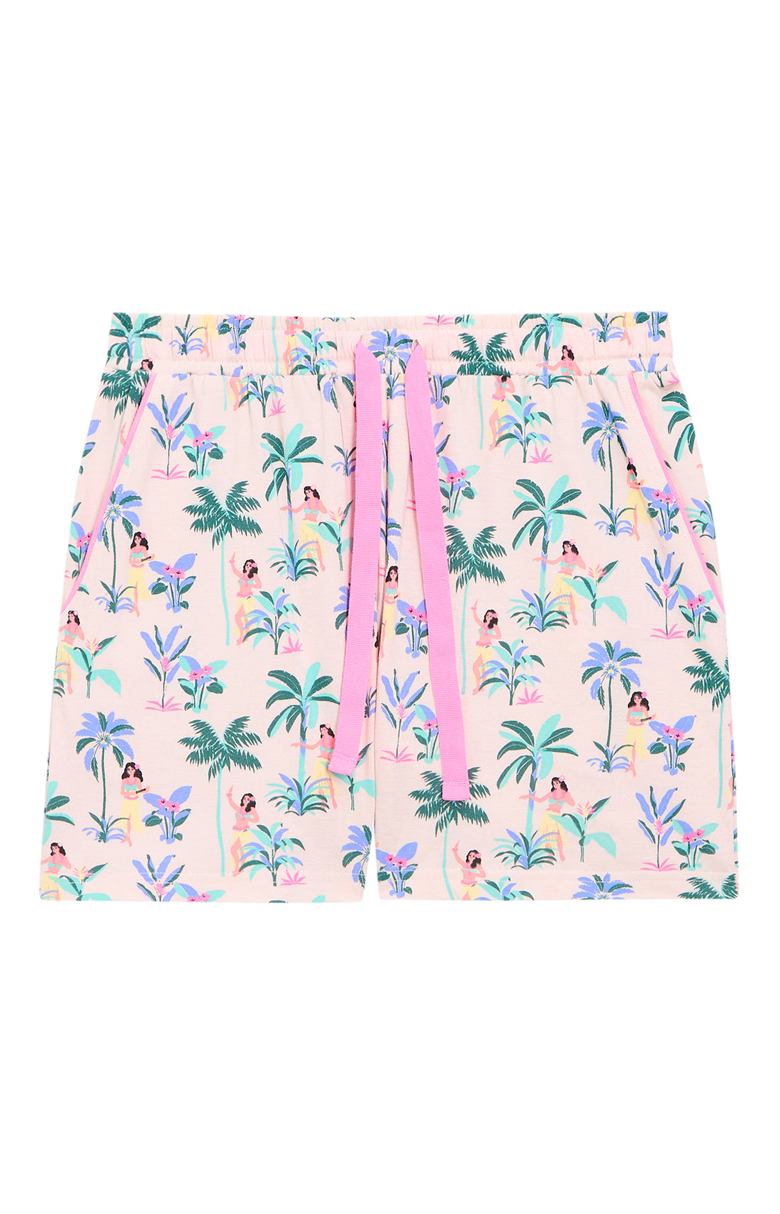 Short Femme Vahiné Rose et Multicolore 3