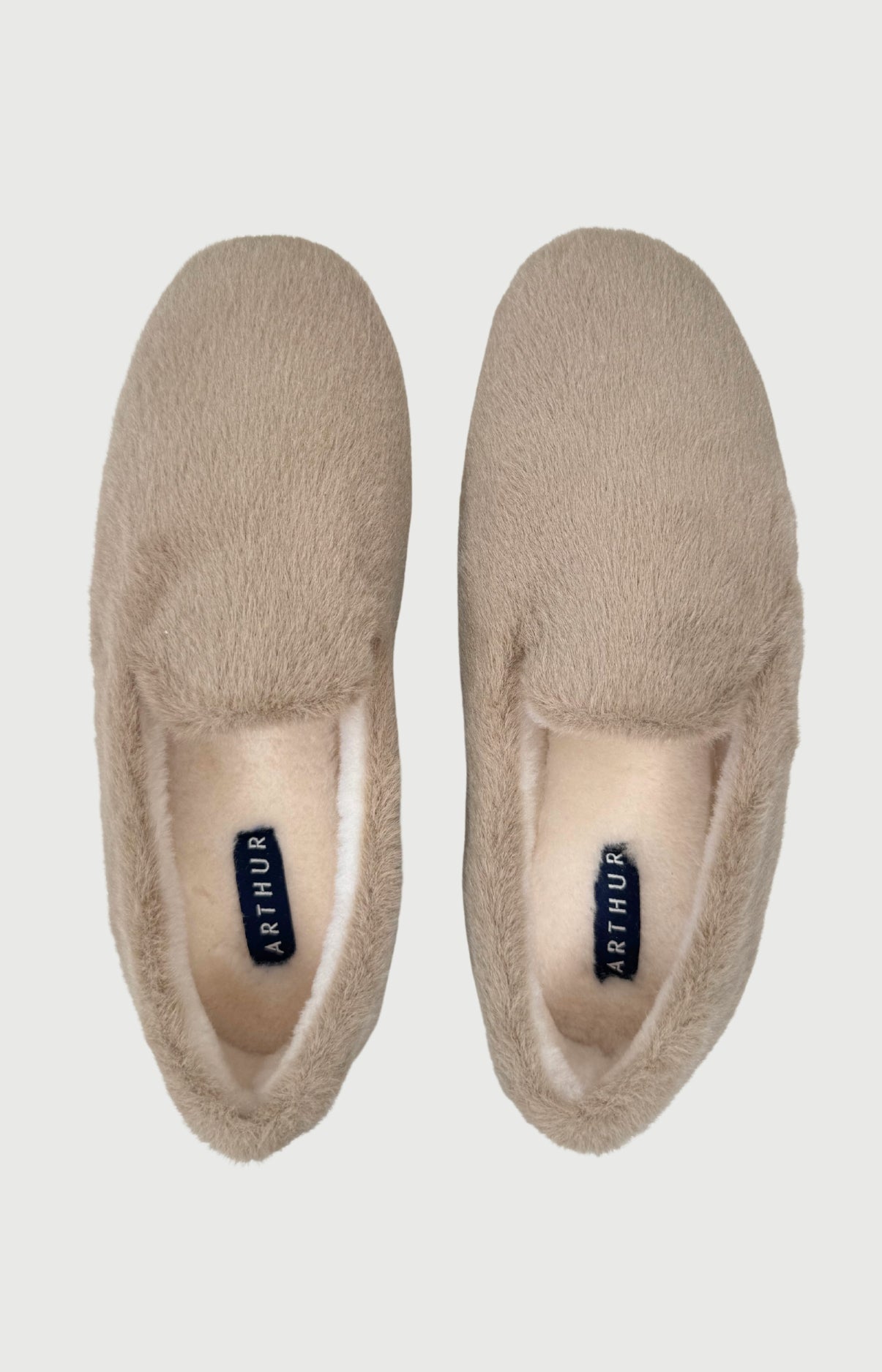 Chaussons Femme fausse fourrure beige Curlie 3