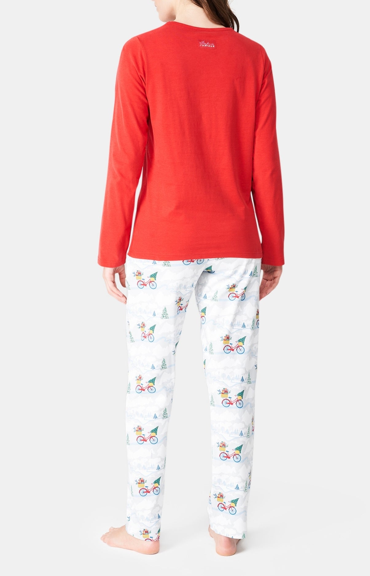 Pyjama long Femme Hotte montagne Blanc et Ivoire 5