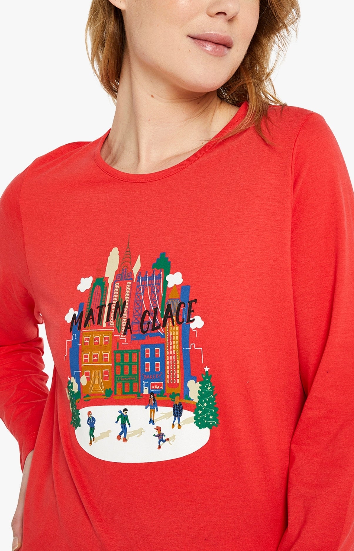 Pyjama long Femme Matin à glace Blanc et Ivoire 2