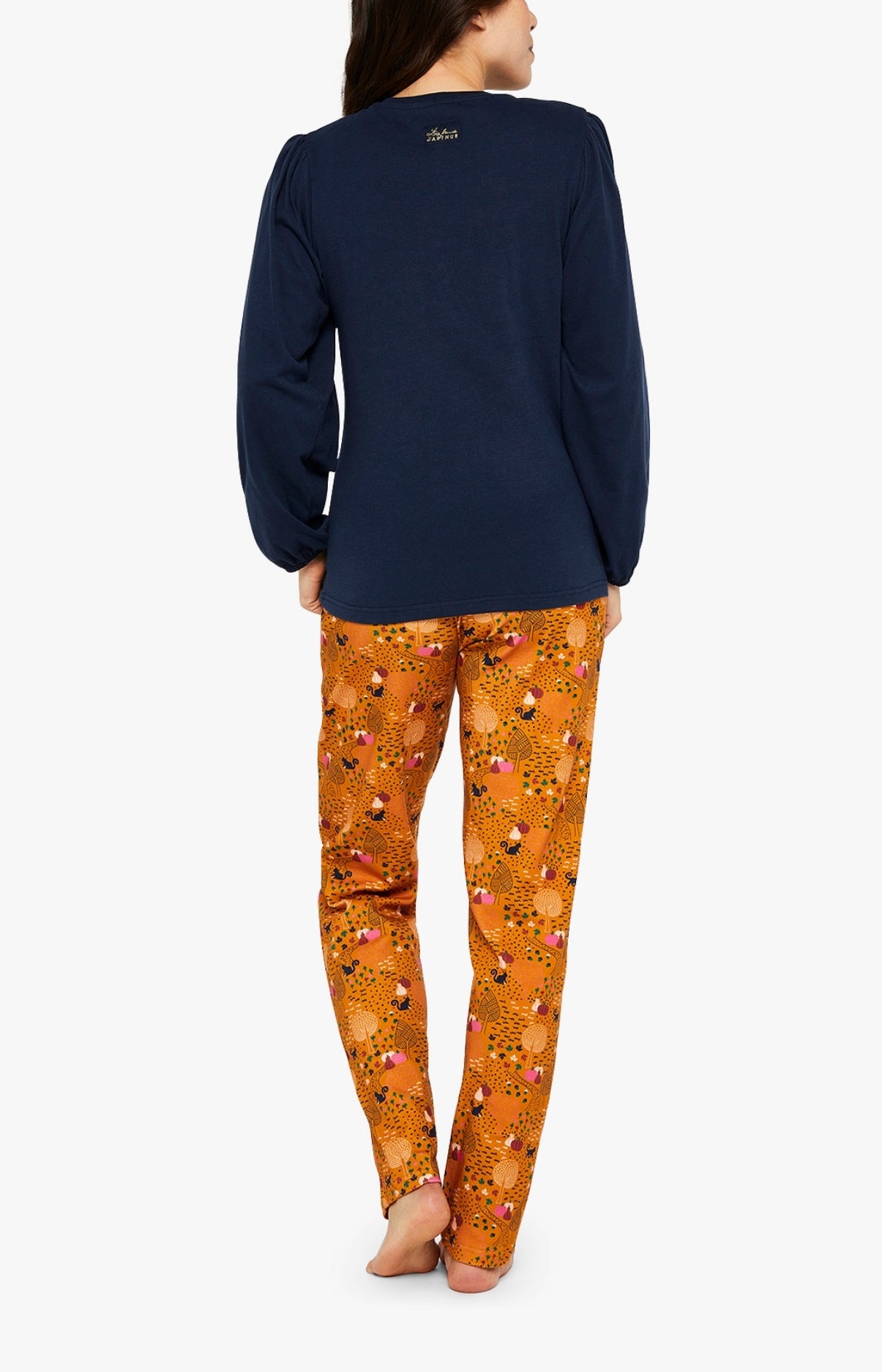 Pyjama long Femme Pumpkin Beige et Marron et Orange 5