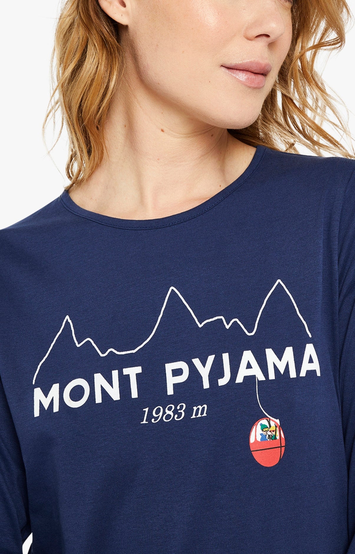 Pyjama long Femme Mont Pyjama Blanc et Ivoire 2