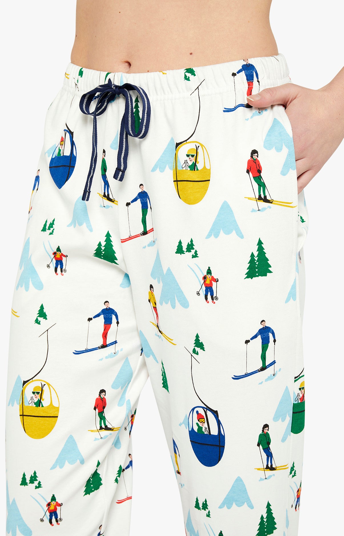 Pyjama long Femme Mont Pyjama Blanc et Ivoire 6