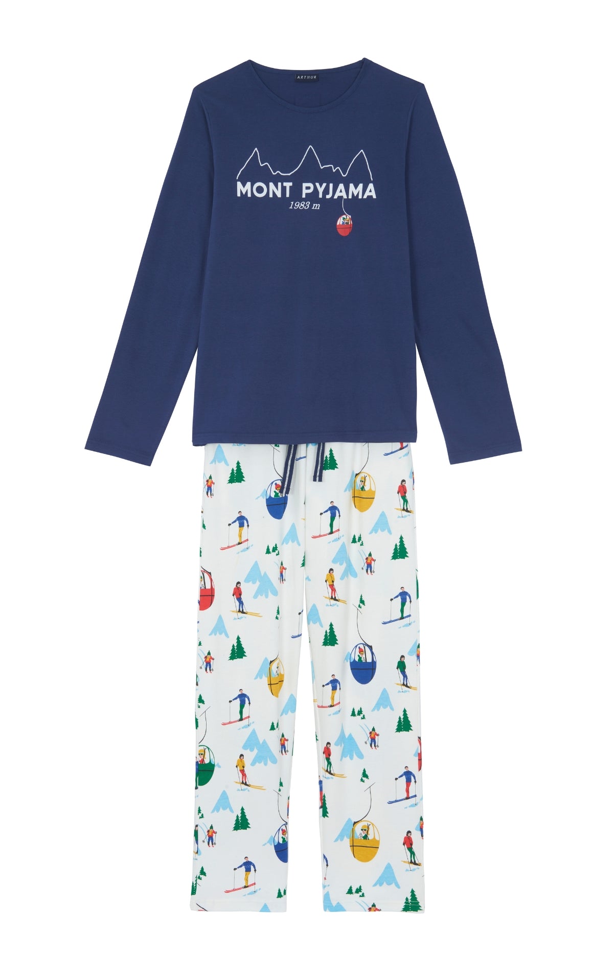 Pyjama long Femme Mont Pyjama Blanc et Ivoire 3