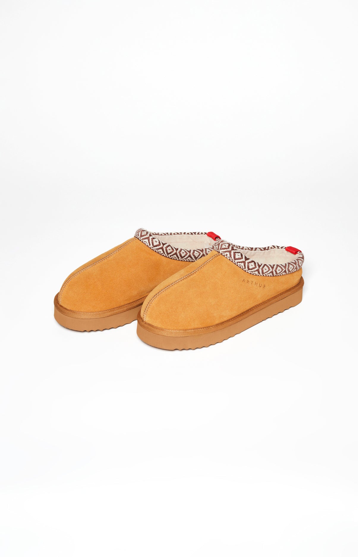 Chaussons Femme Laine Beige et Marron 1