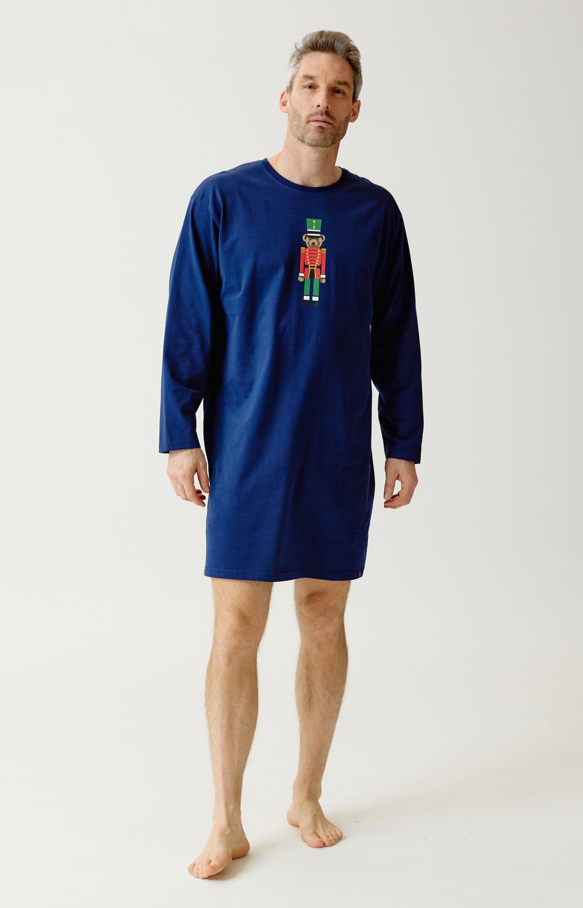Maxi Tee-Shirt en jersey de coton épais Homme Léon marine 1