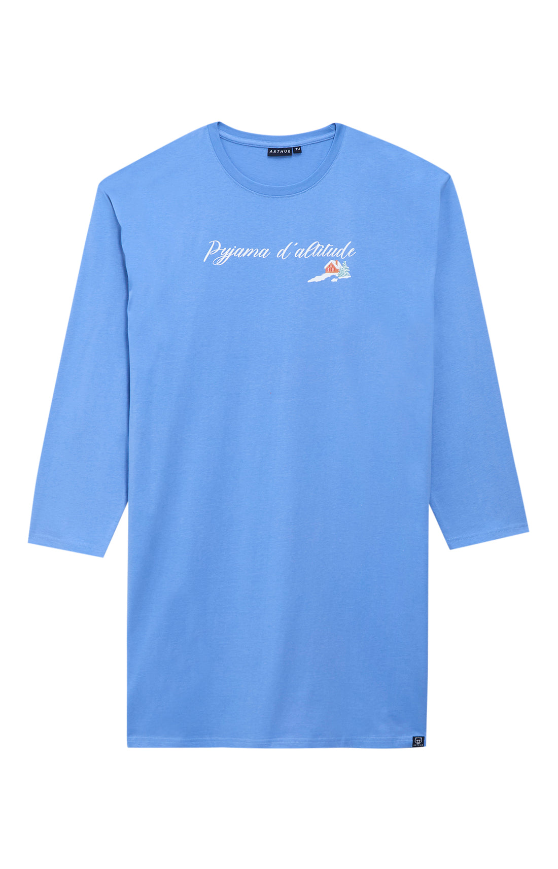 Chemises de nuit Homme Shirt Noël en altitude BLEU 3