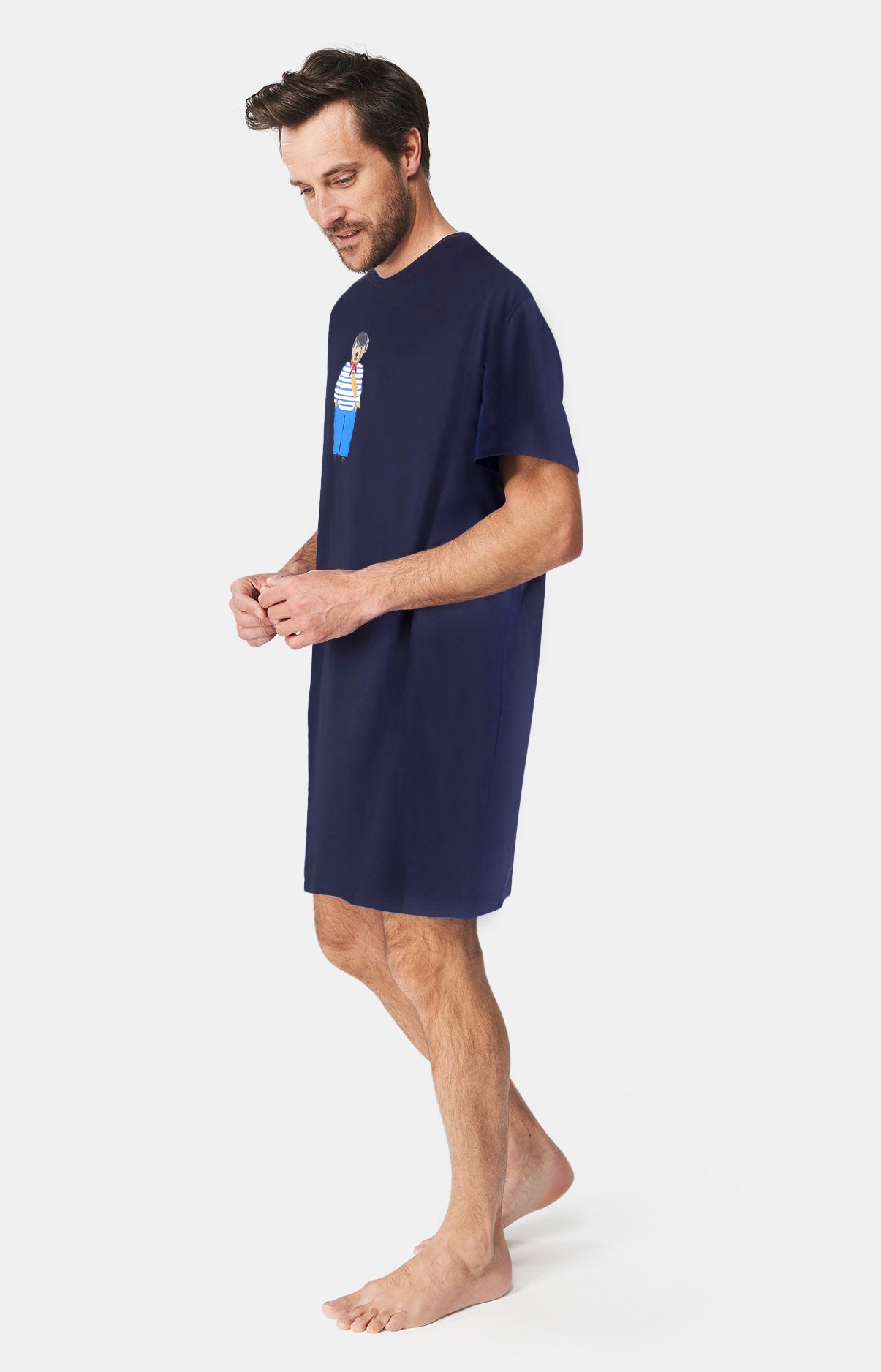 Maxi Tee-shirt Homme Teddy In Paris Marine 4