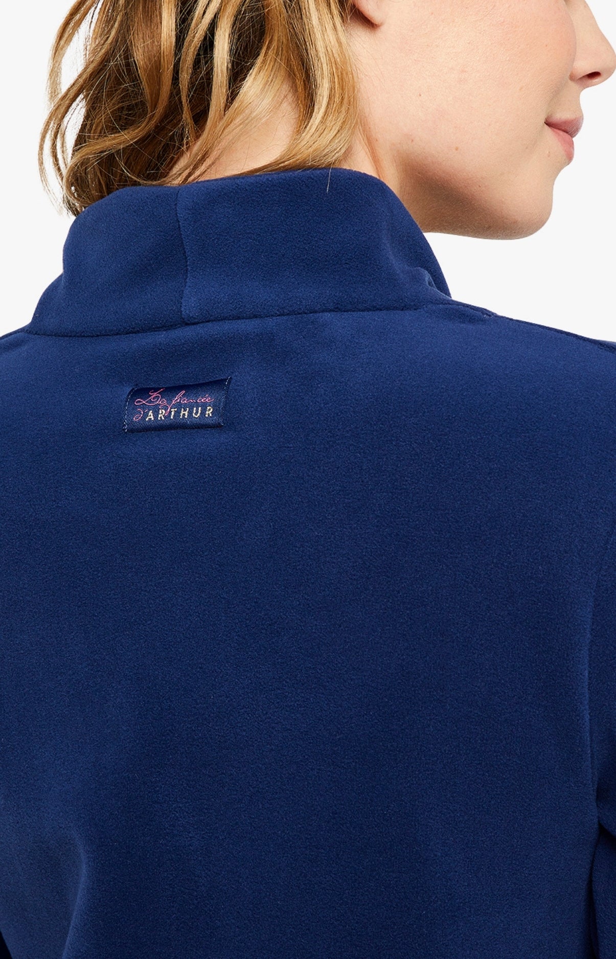 Pyjama long boutonné Femme Polaire Marine 6