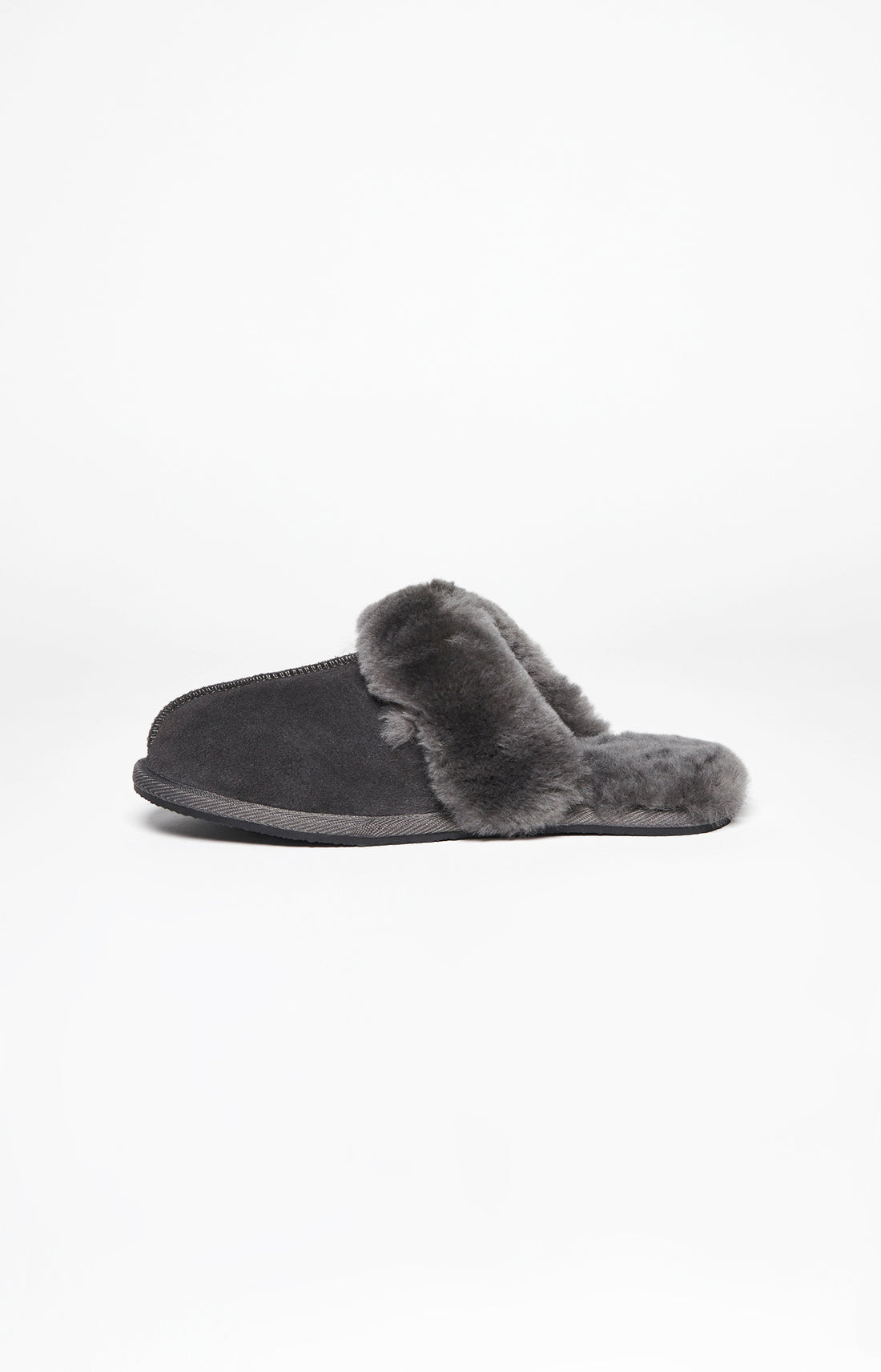 Mules Femme Laine Gris 2