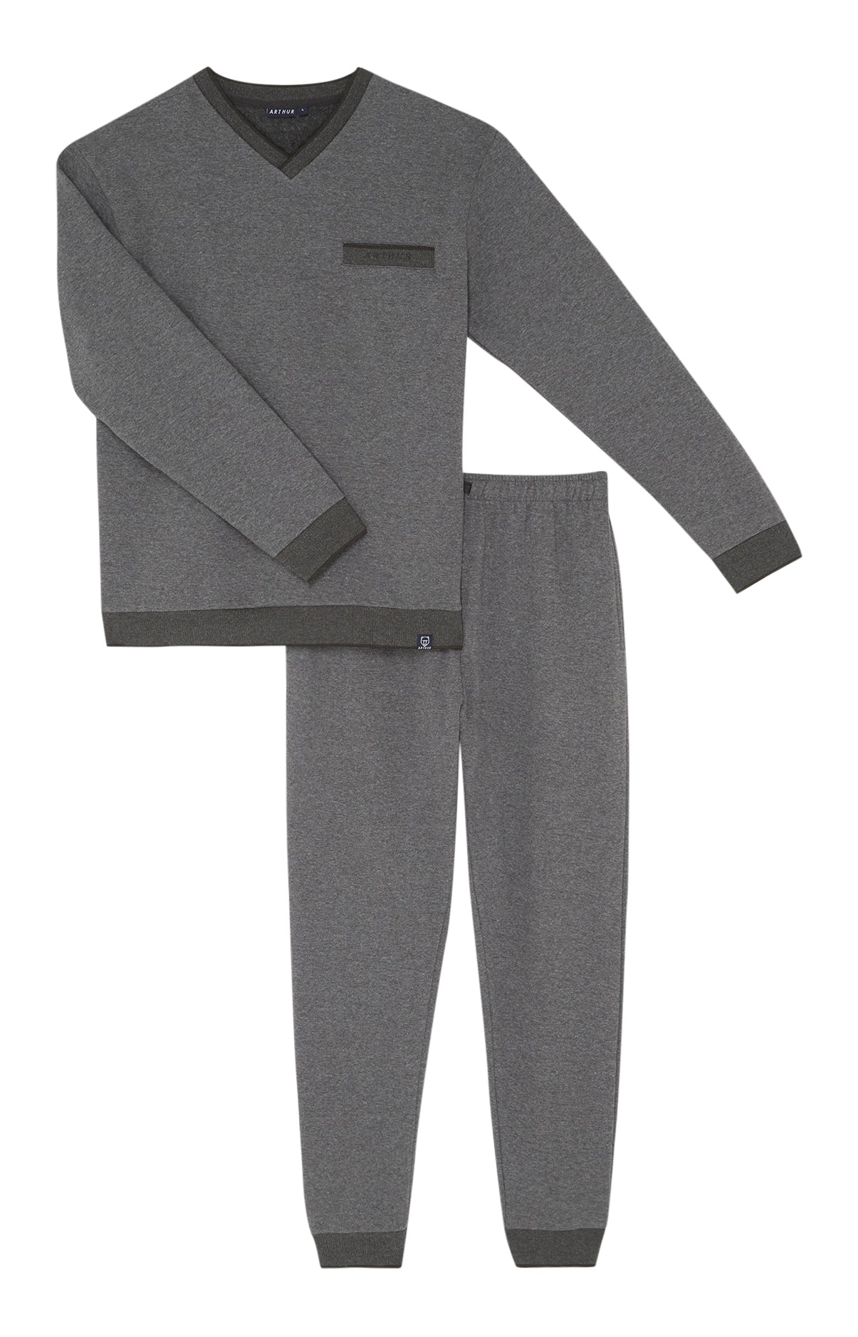 Pyjama long Femme Coton Gris 3