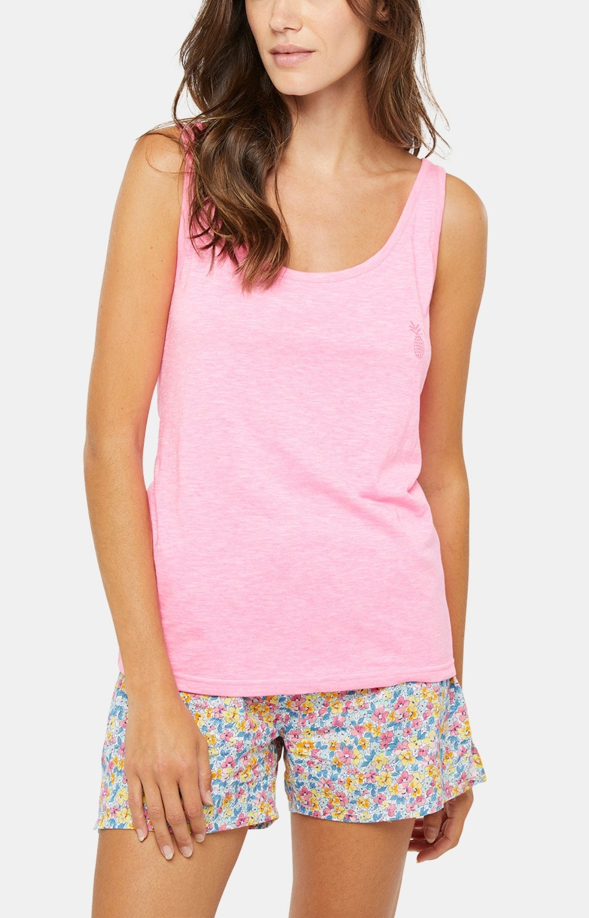 Débardeur Femme Coton et lin Rose 2