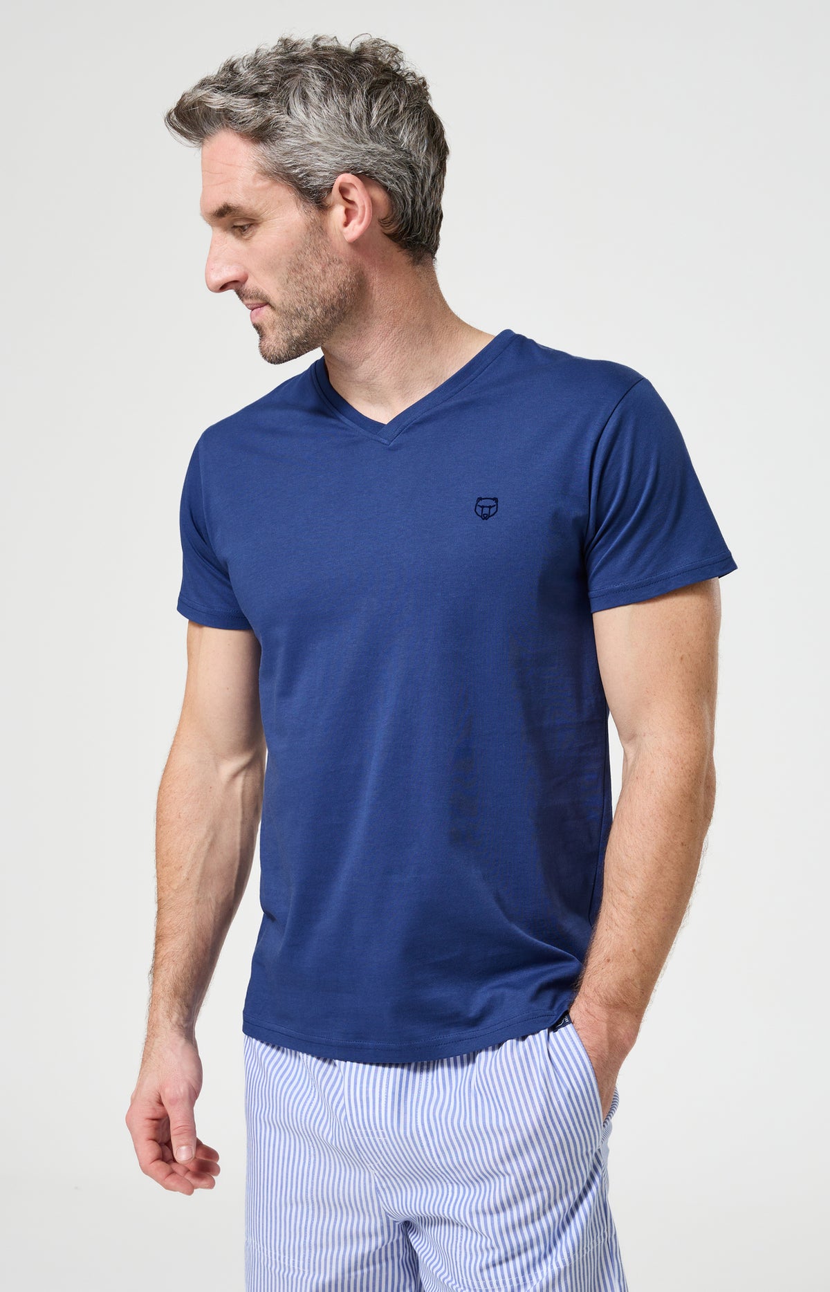 Haut Homme Marin Manches courtes Couleur MARINE 4