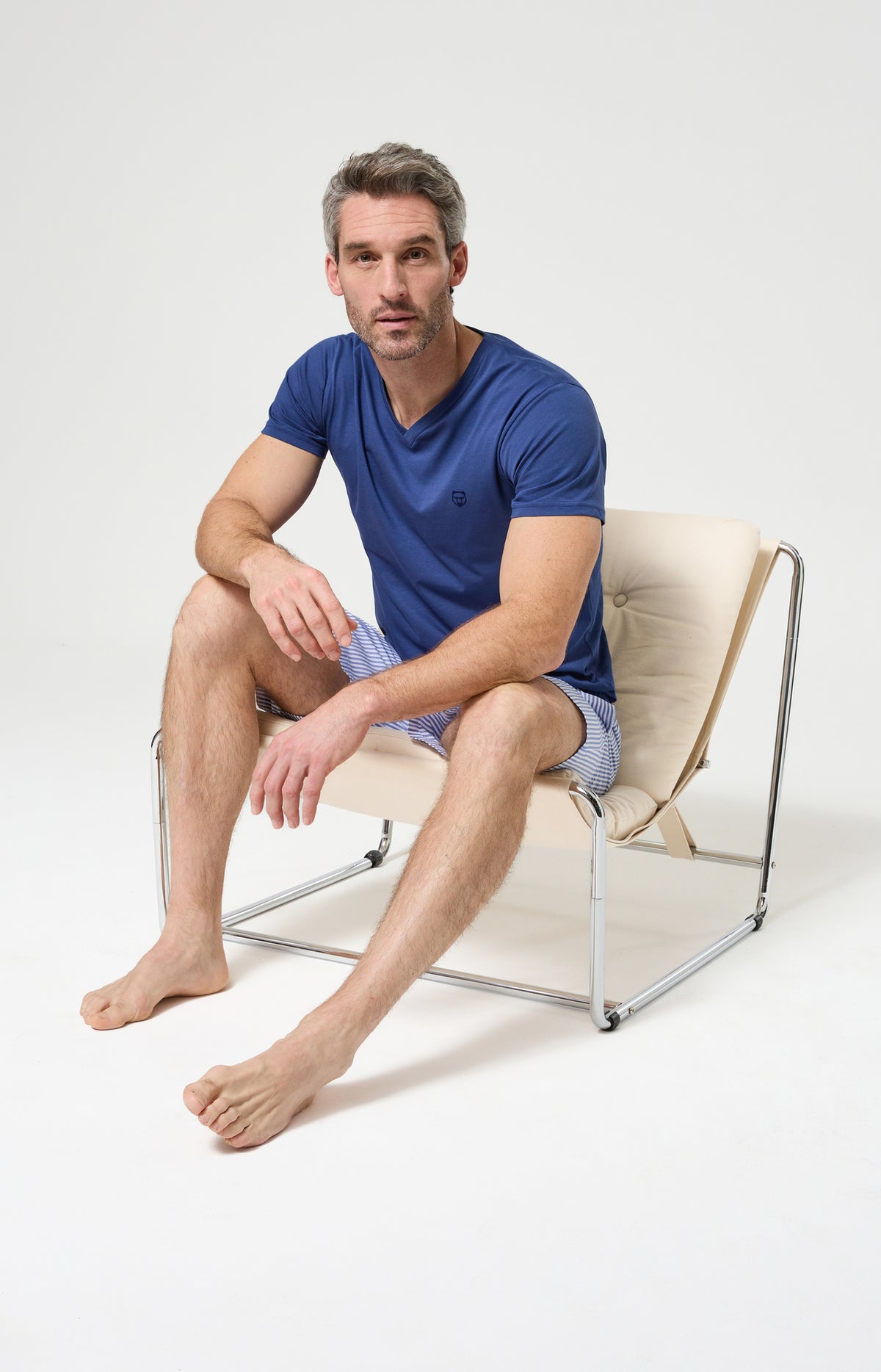 Haut Homme Marin Manches courtes Couleur MARINE 5