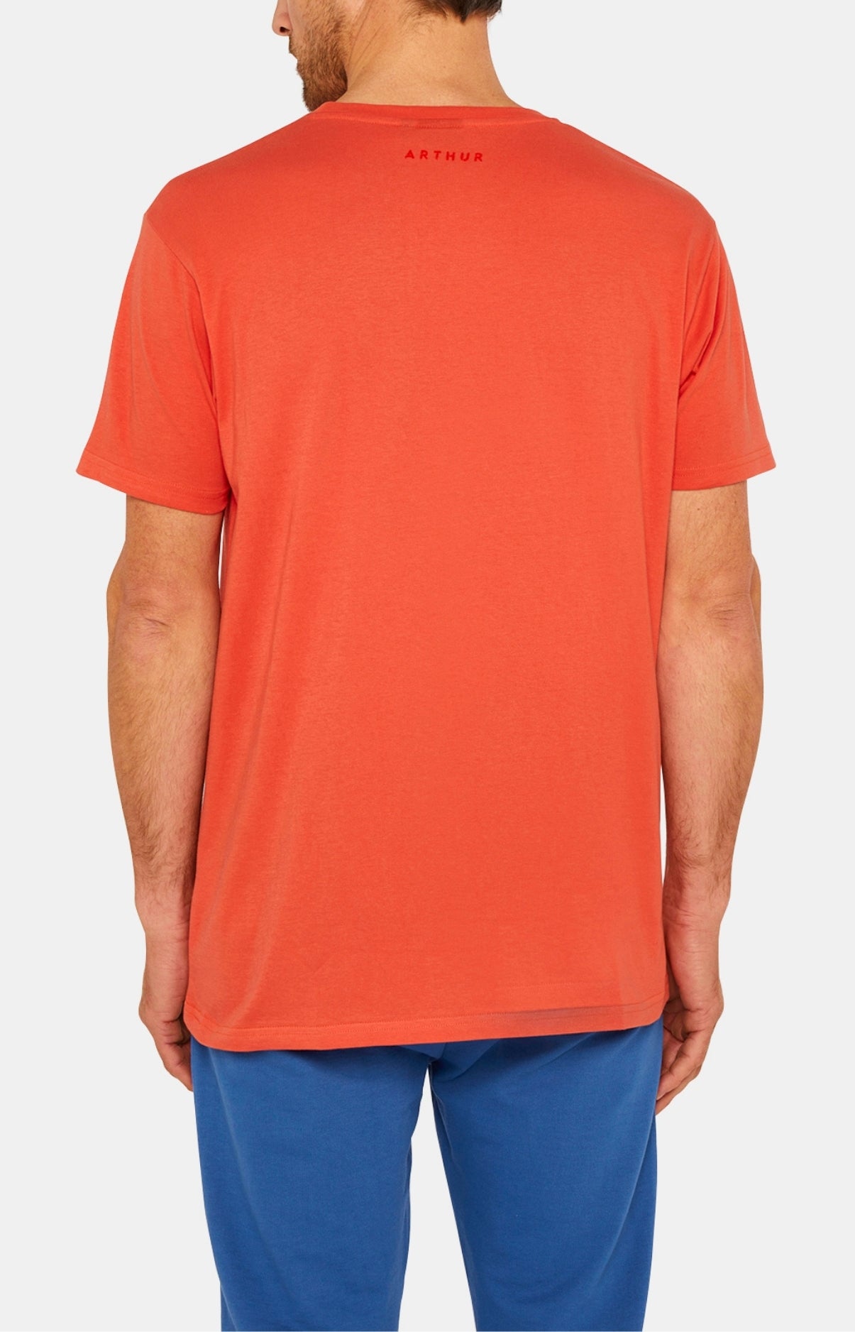 Tee-shirt Homme manches courtes Coton Orange 9