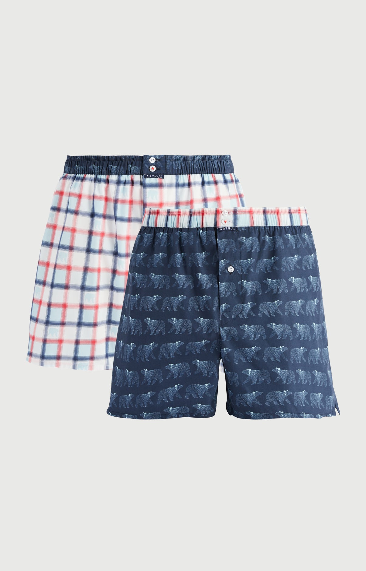 Lot de deux caleçons avec suspensoir Nuit Polaire Multicolore homme 3