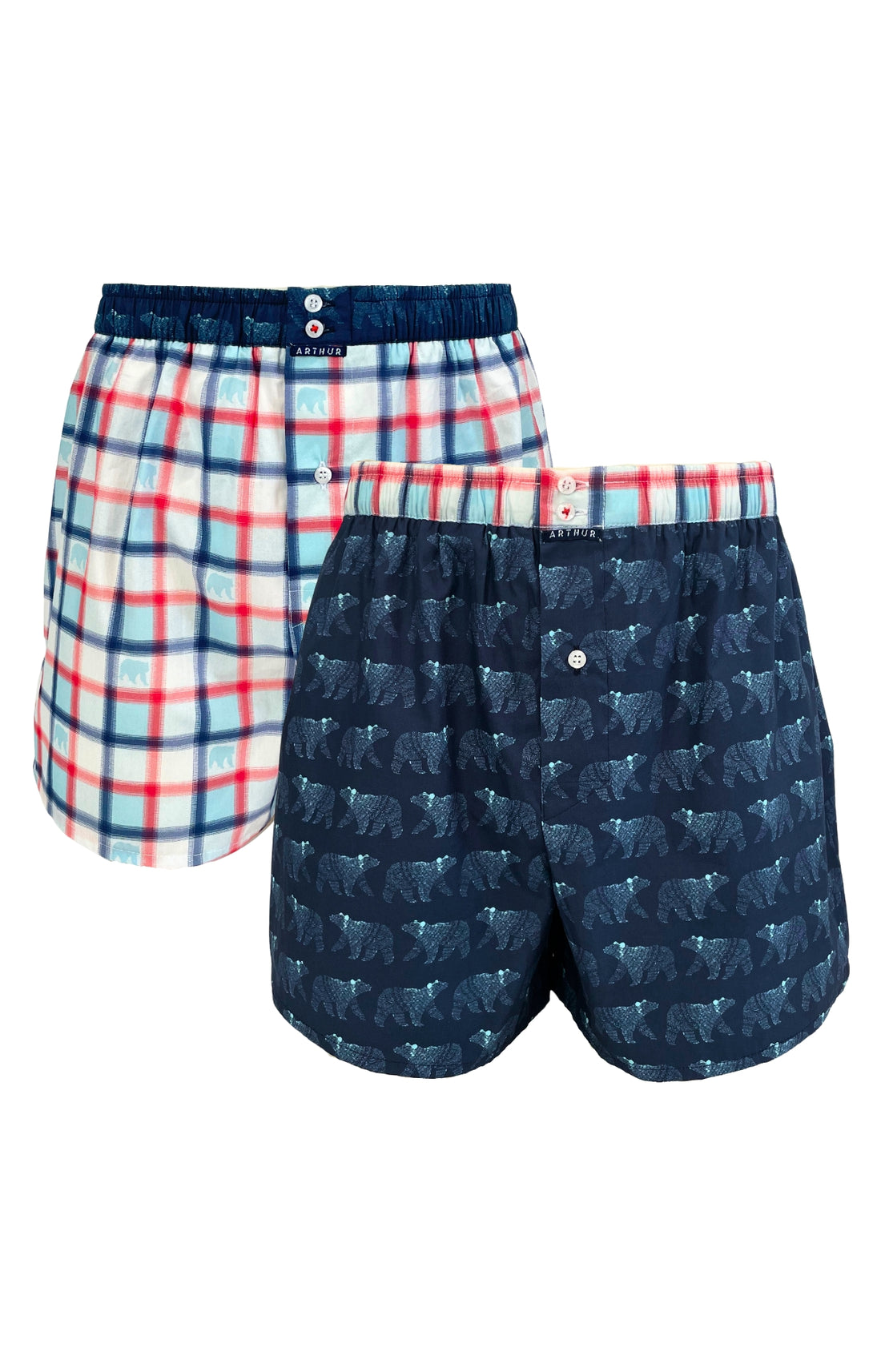 Lot de deux caleçons avec suspensoir Nuit Polaire Multicolore homme 2