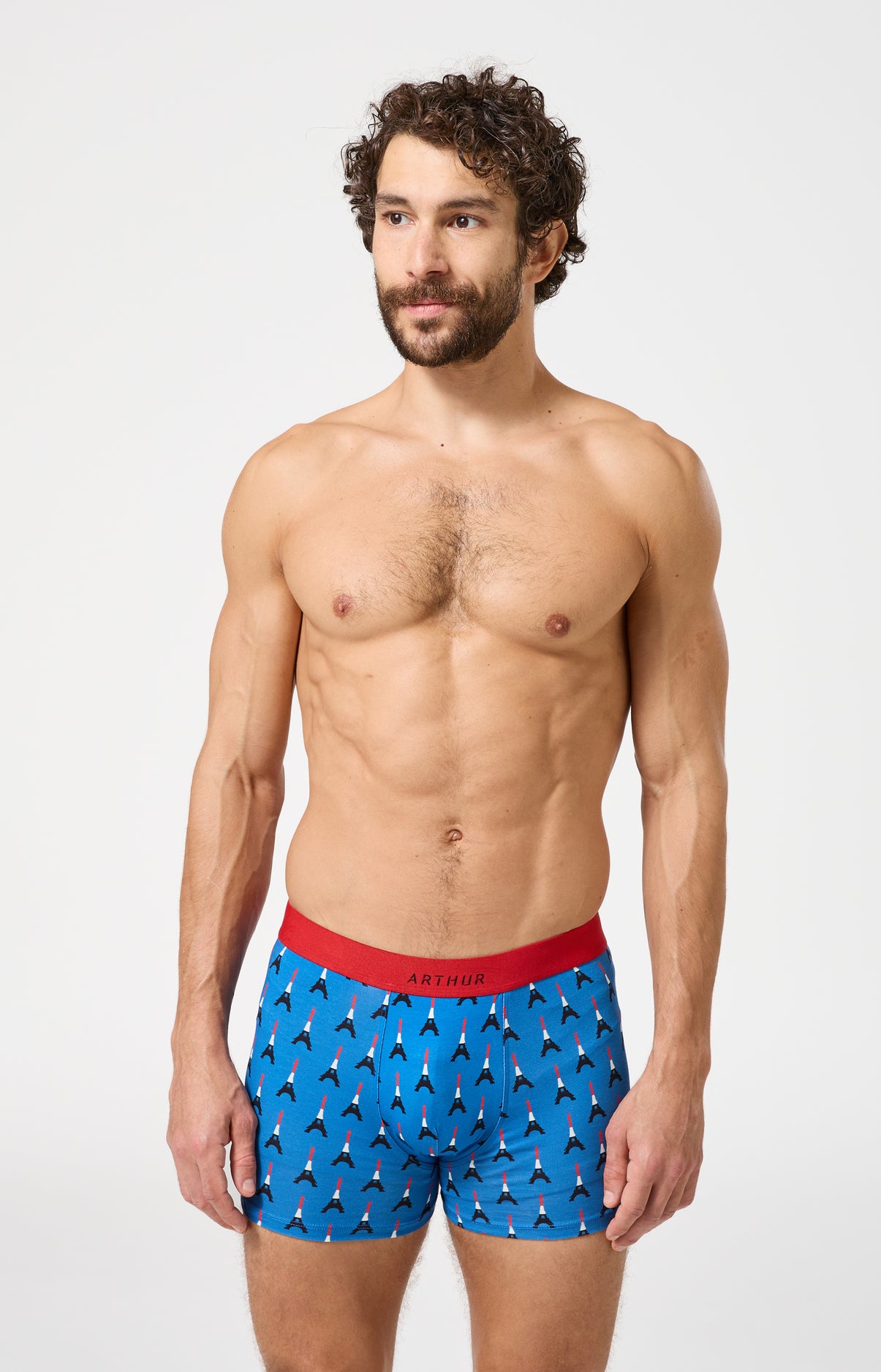 Lot de boxers unis noir et bleu Paris homme 2