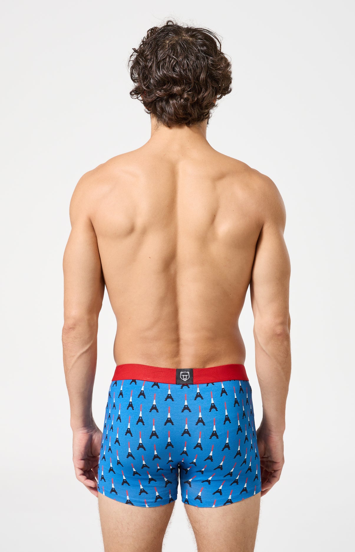 Lot de boxers unis noir et bleu Paris homme 6