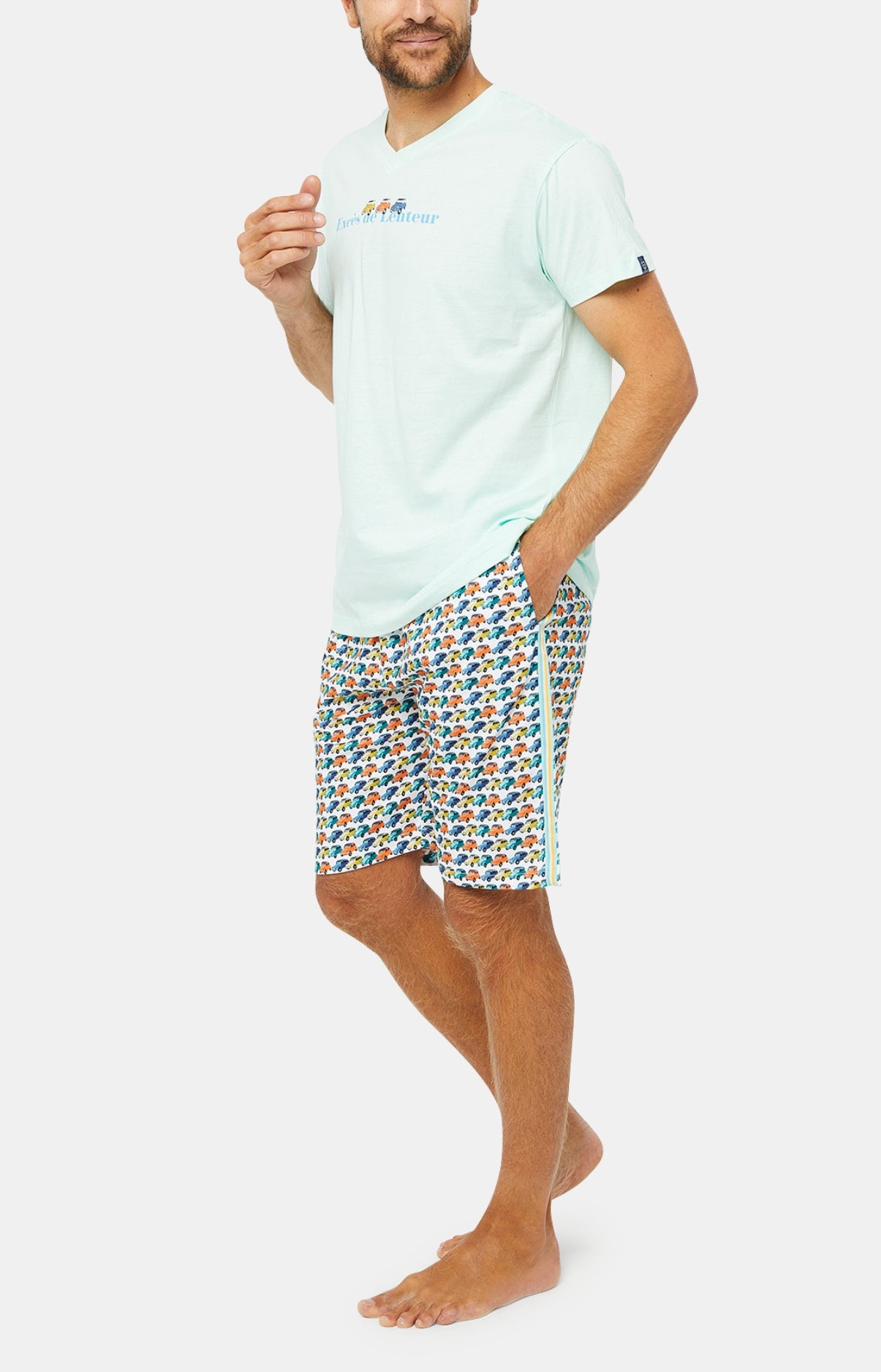 Pyjashort Homme 2CV Multicolore 12