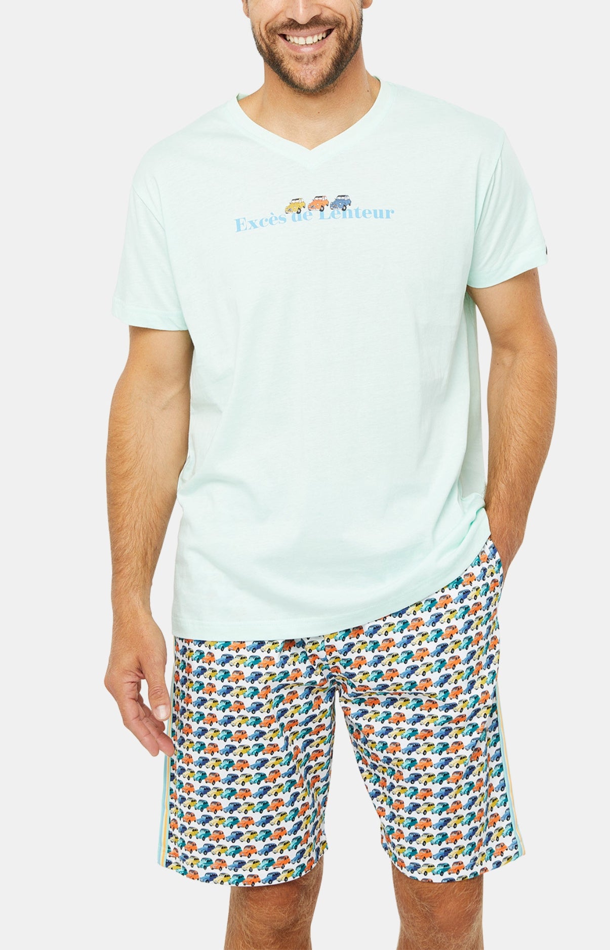 Pyjashort Homme 2CV Multicolore 14