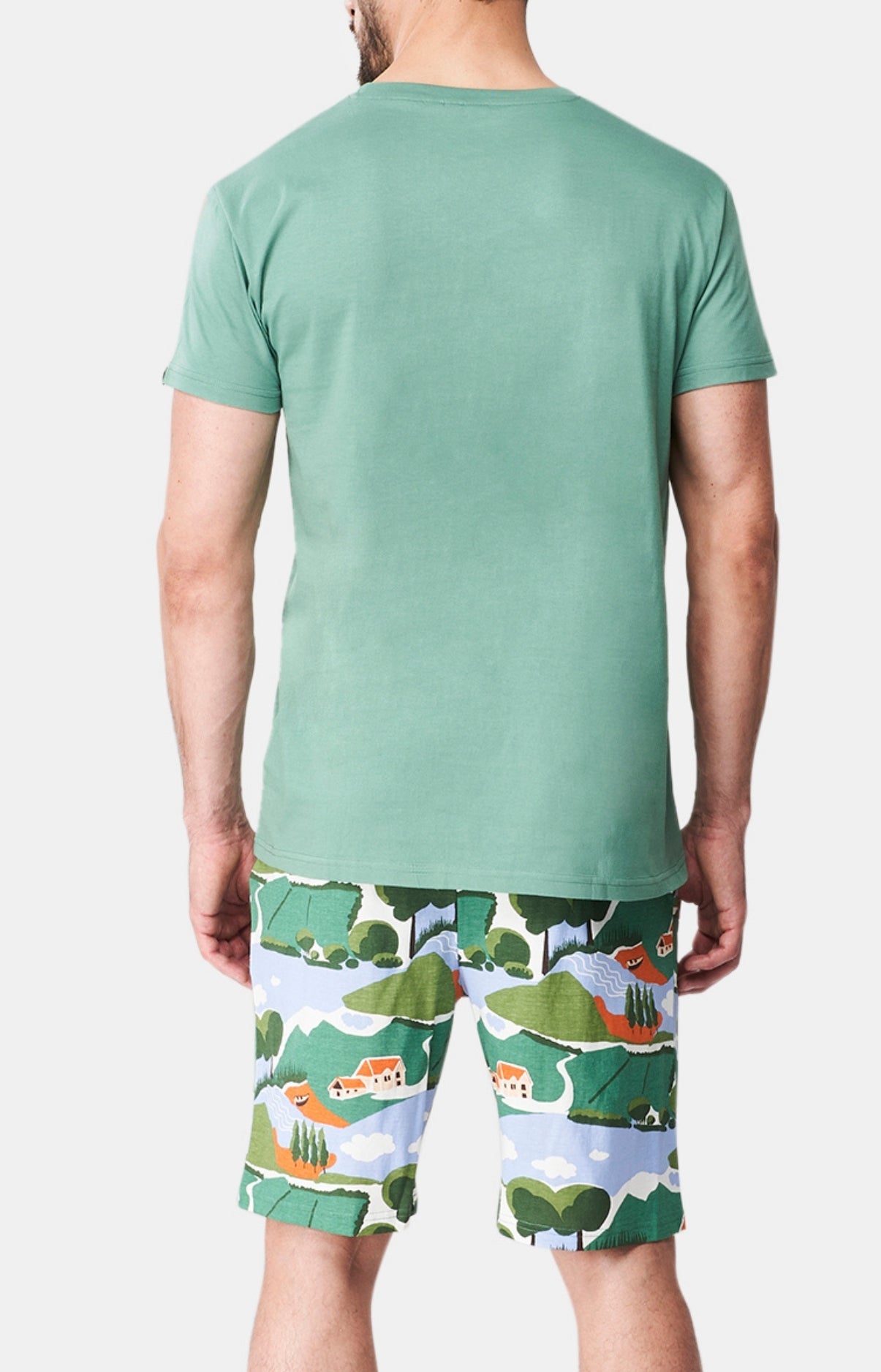 Pyjashort Homme Campagne Vert 5