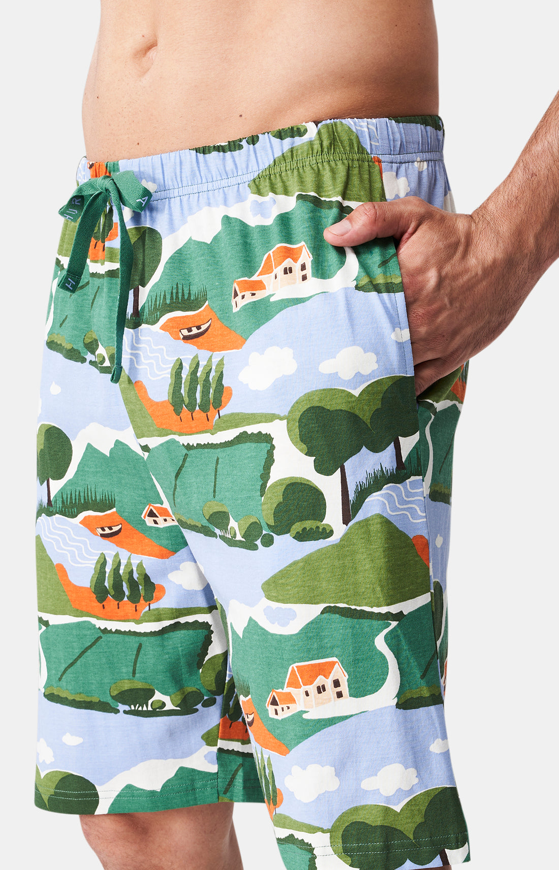 Pyjashort Homme Campagne Vert 3