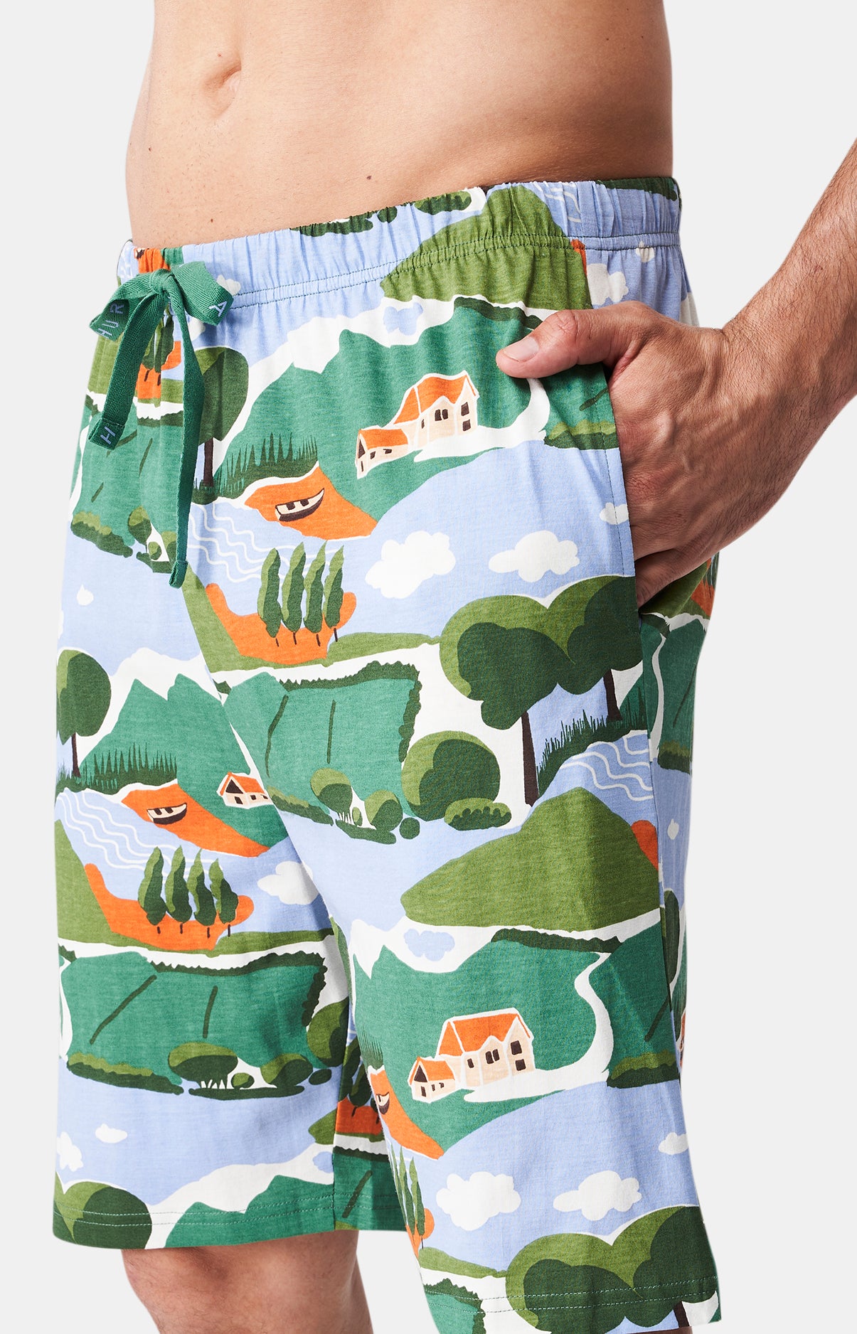 Pyjashort Homme Campagne Vert 3