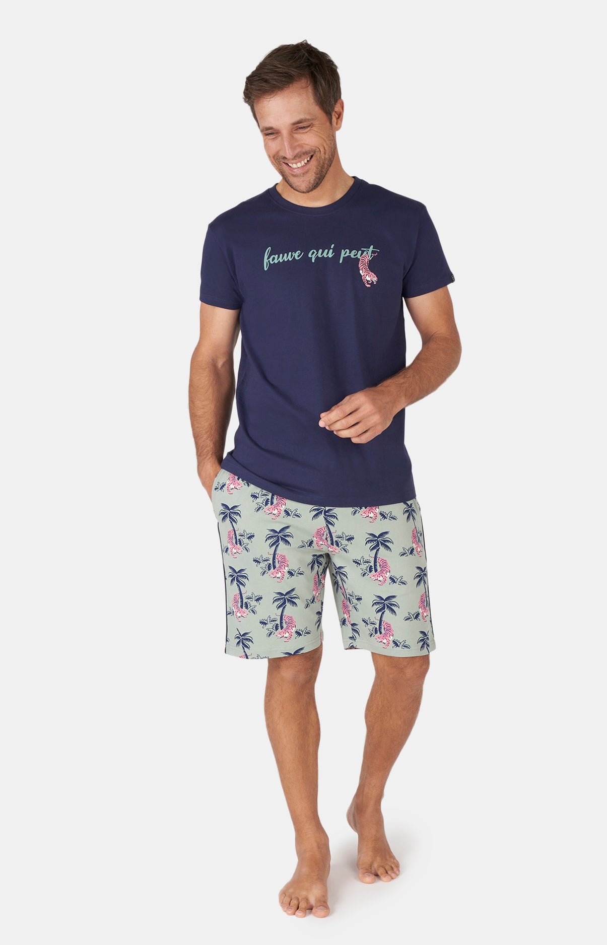 Pyjashort Homme Fauve qui Peut Vert 5