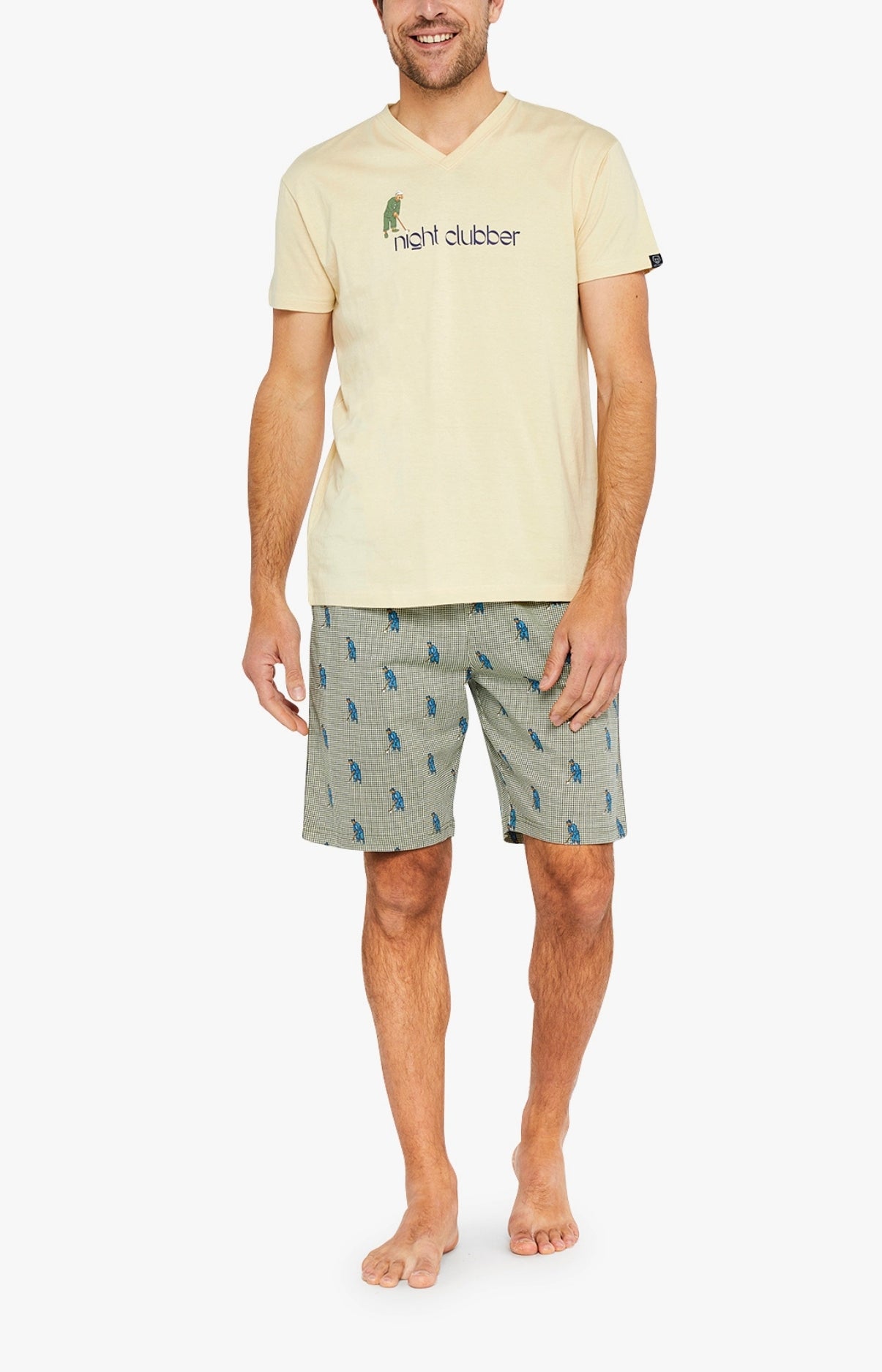 Pyjashort Homme Night Clubber Vert 1