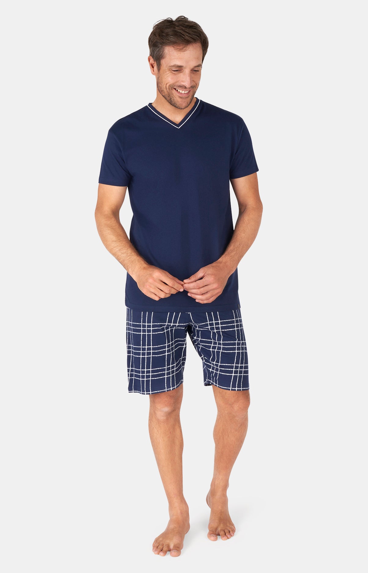 Pyjashort Homme Marine 6