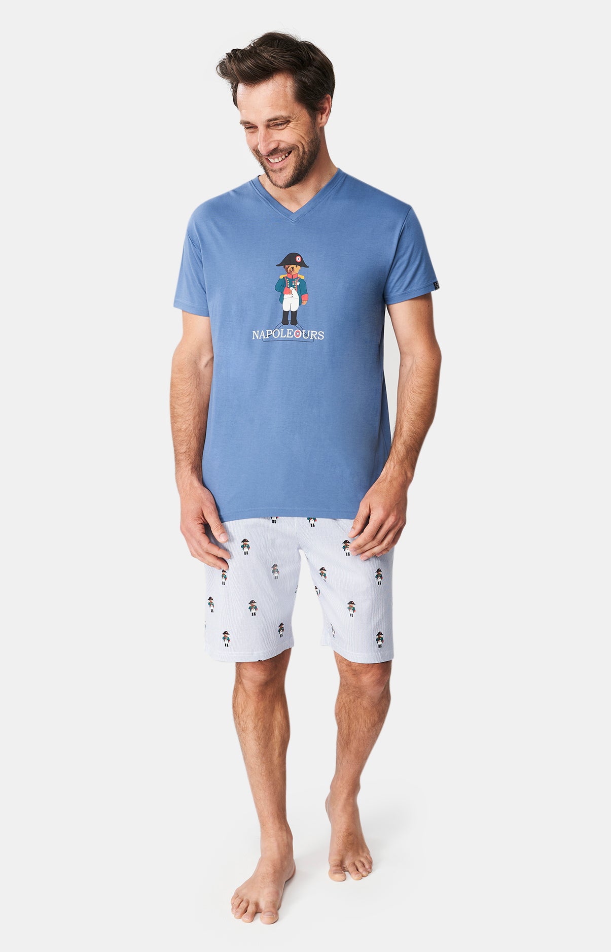 Pyjashort Homme Napoléours Bleu 4