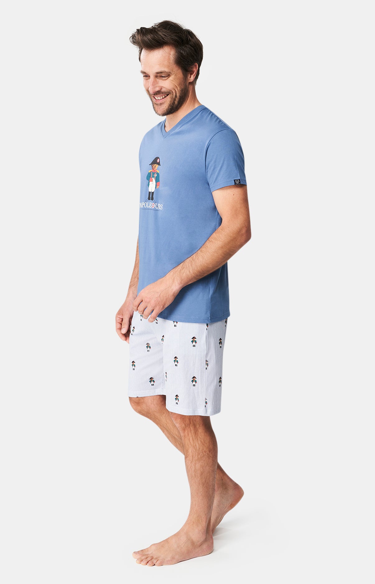 Pyjashort Homme Napoléours Bleu 5