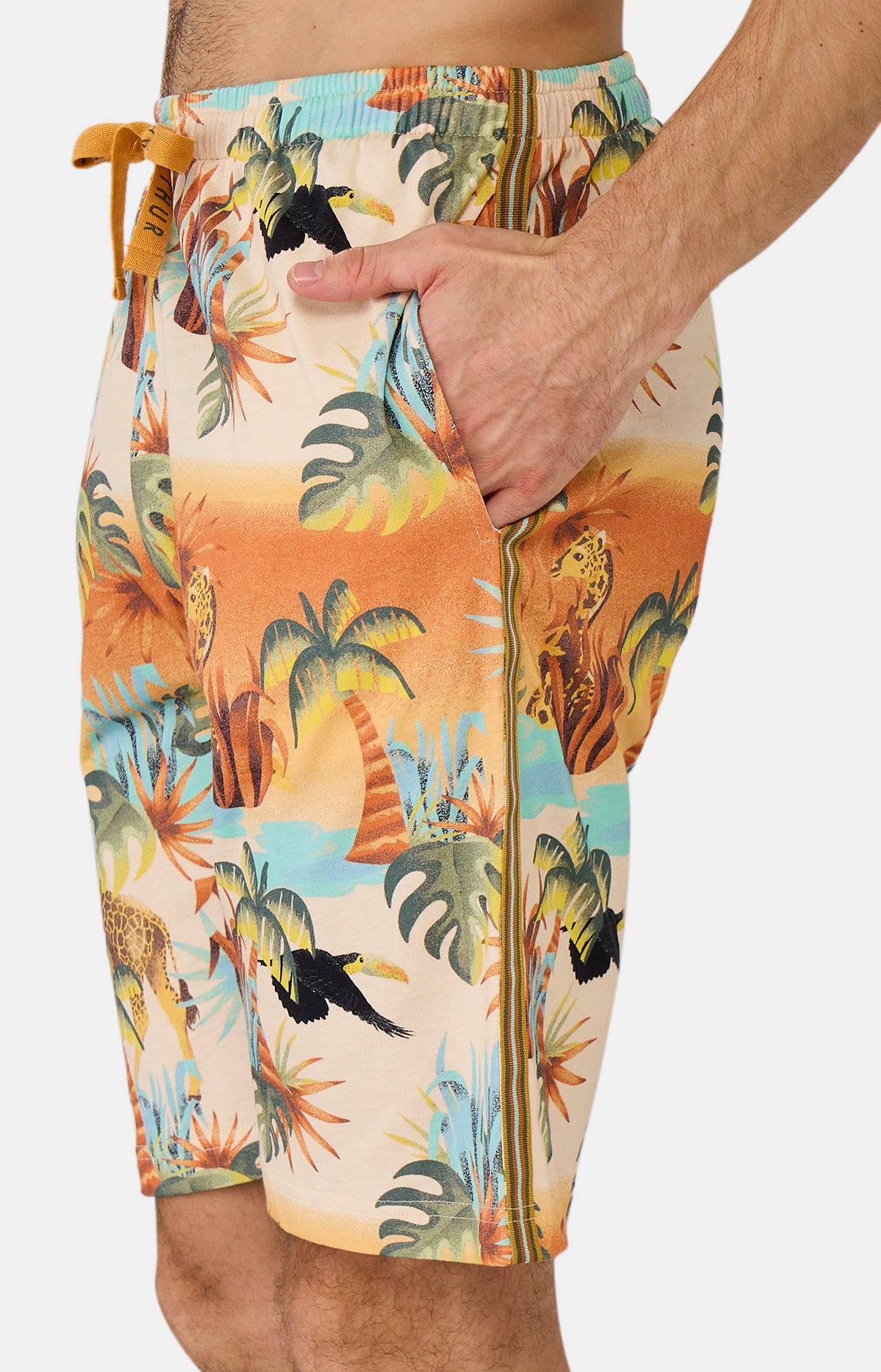 Pyjashort Homme Oasif Jaune et Multicolore 4