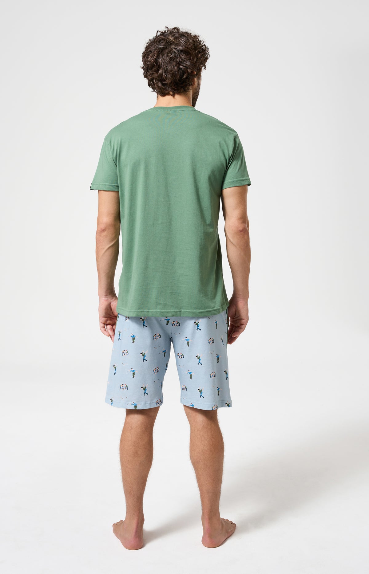 Pyjama Homme Pétanque Manches courtes Imprimé joueurs de pétanque 7