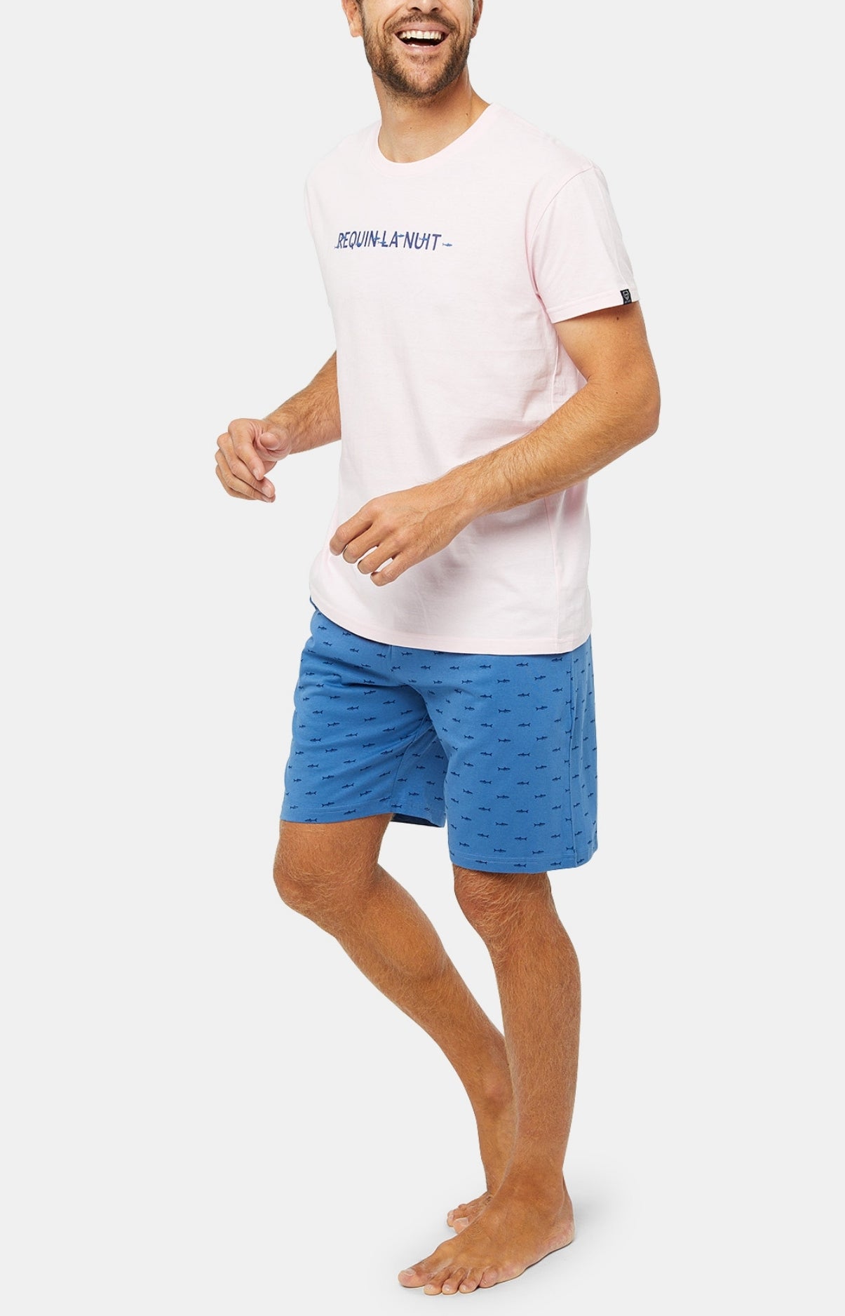 Pyjashort Homme Requin Bleu 2
