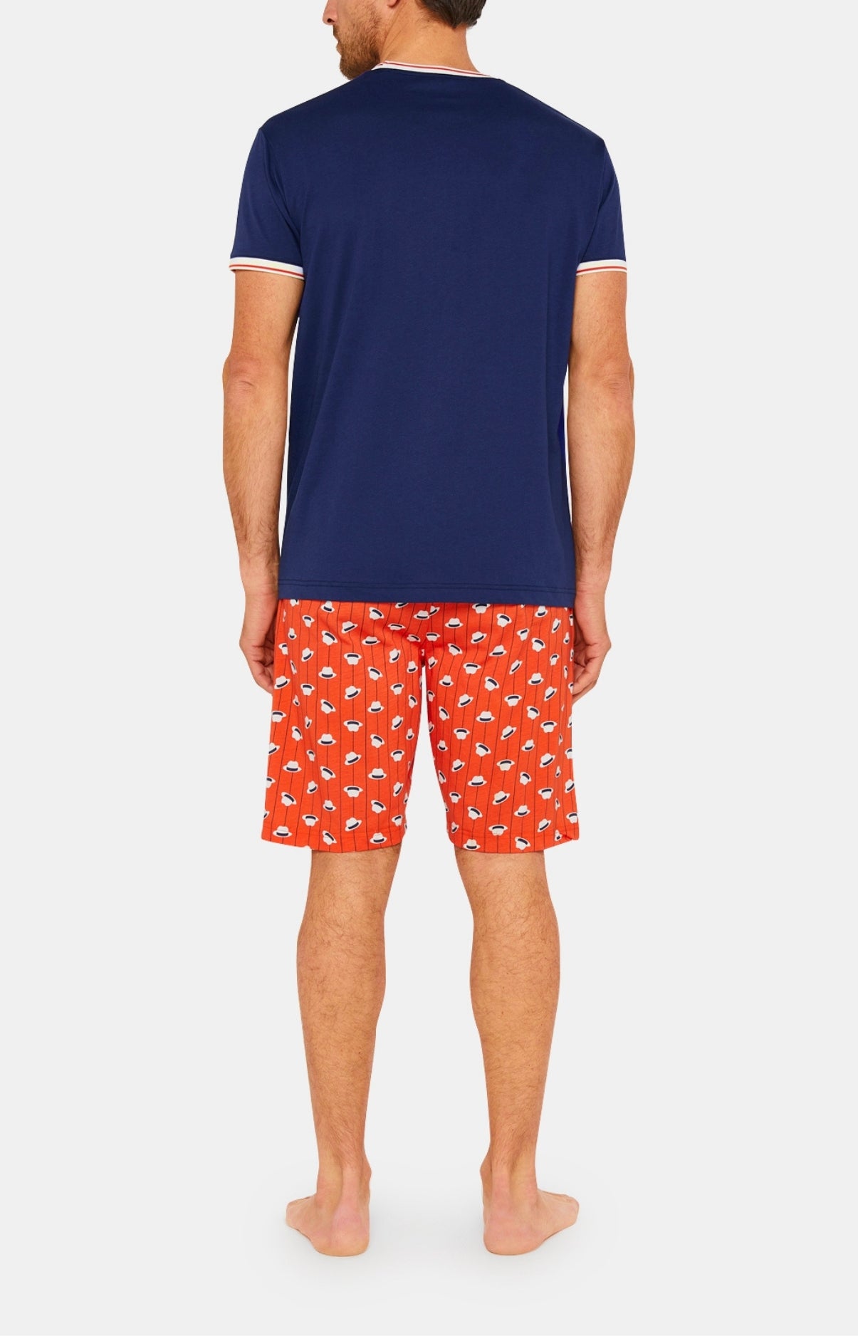 Pyjashort Homme Roland Garros Beige et Marron 15
