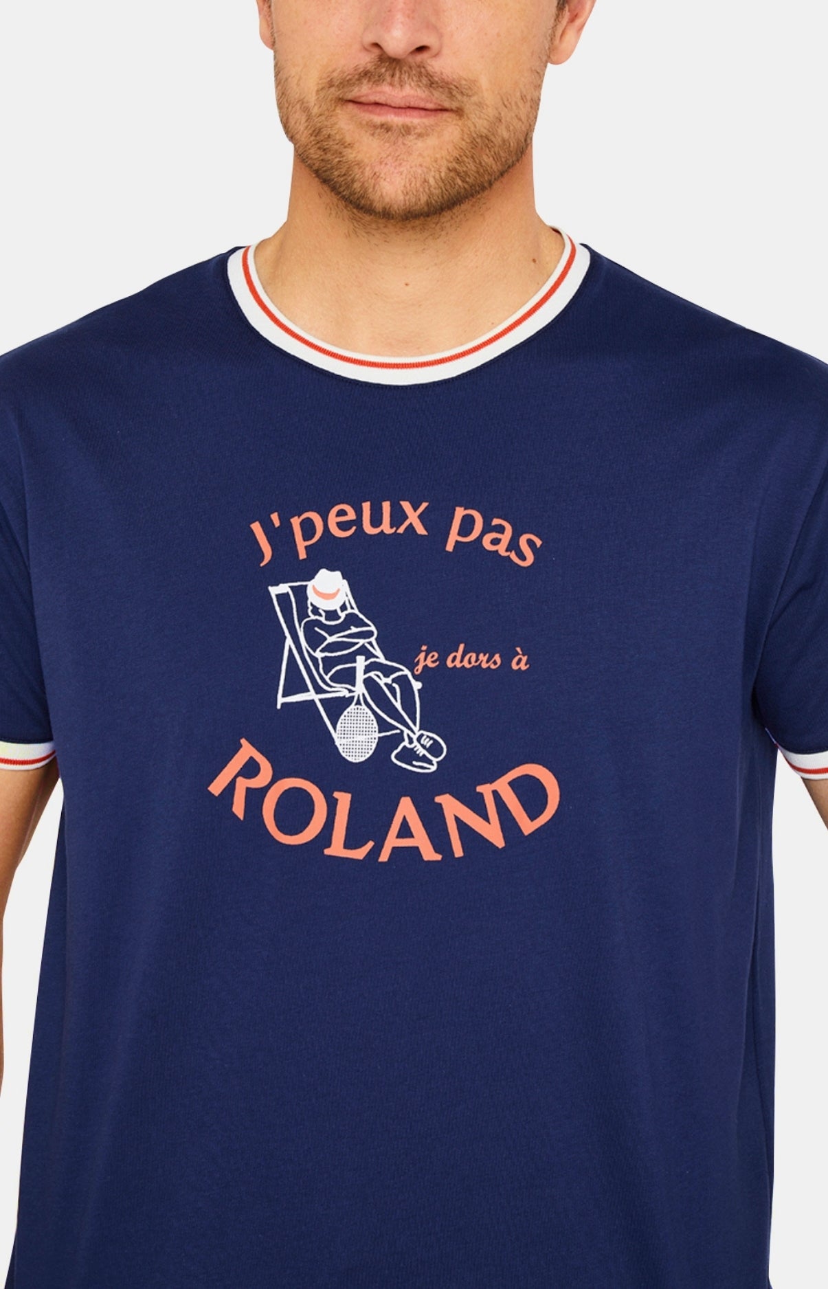 Pyjashort Homme Roland Garros Beige et Marron 13