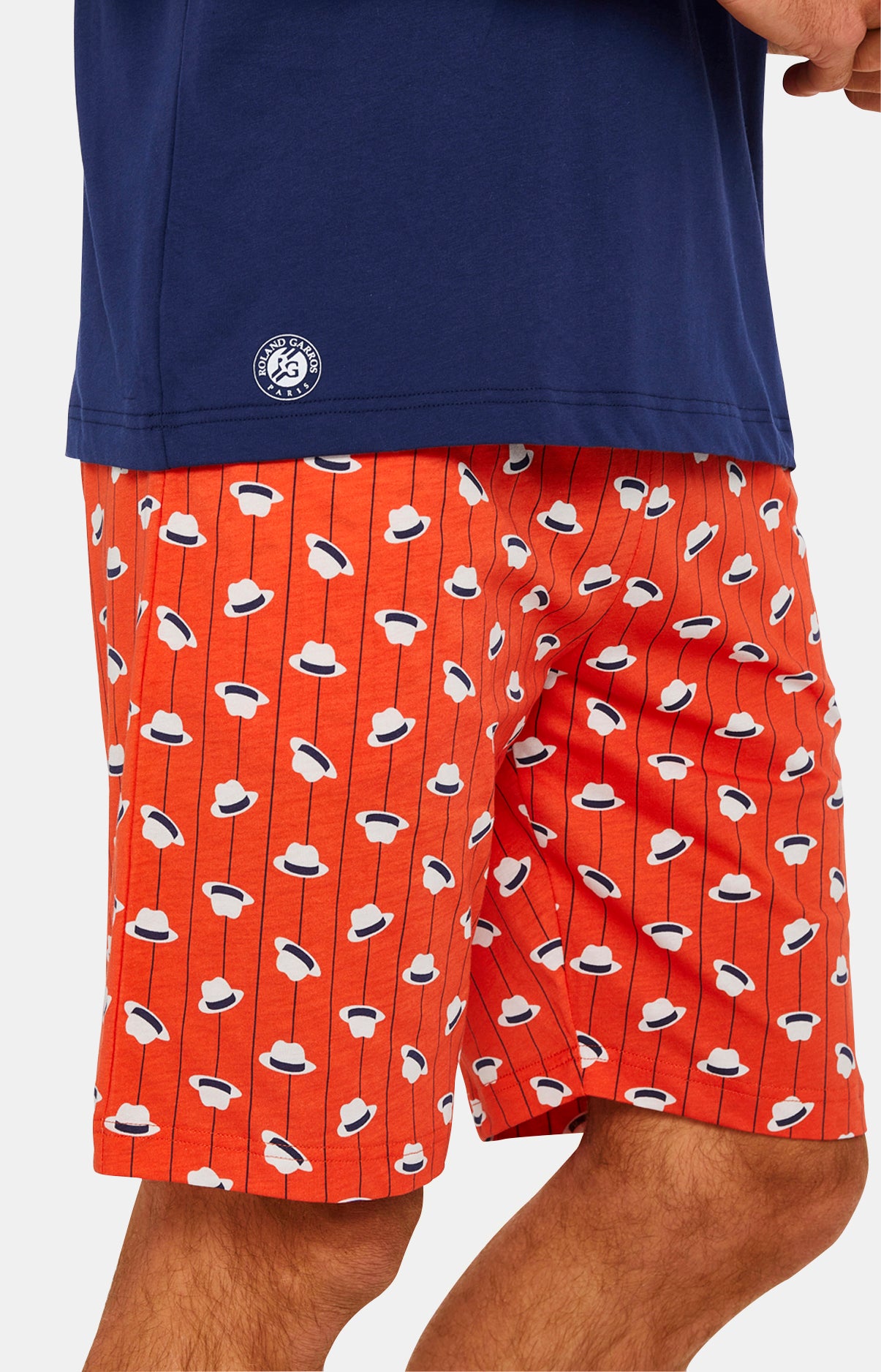 Pyjashort Homme Roland Garros Beige et Marron 16