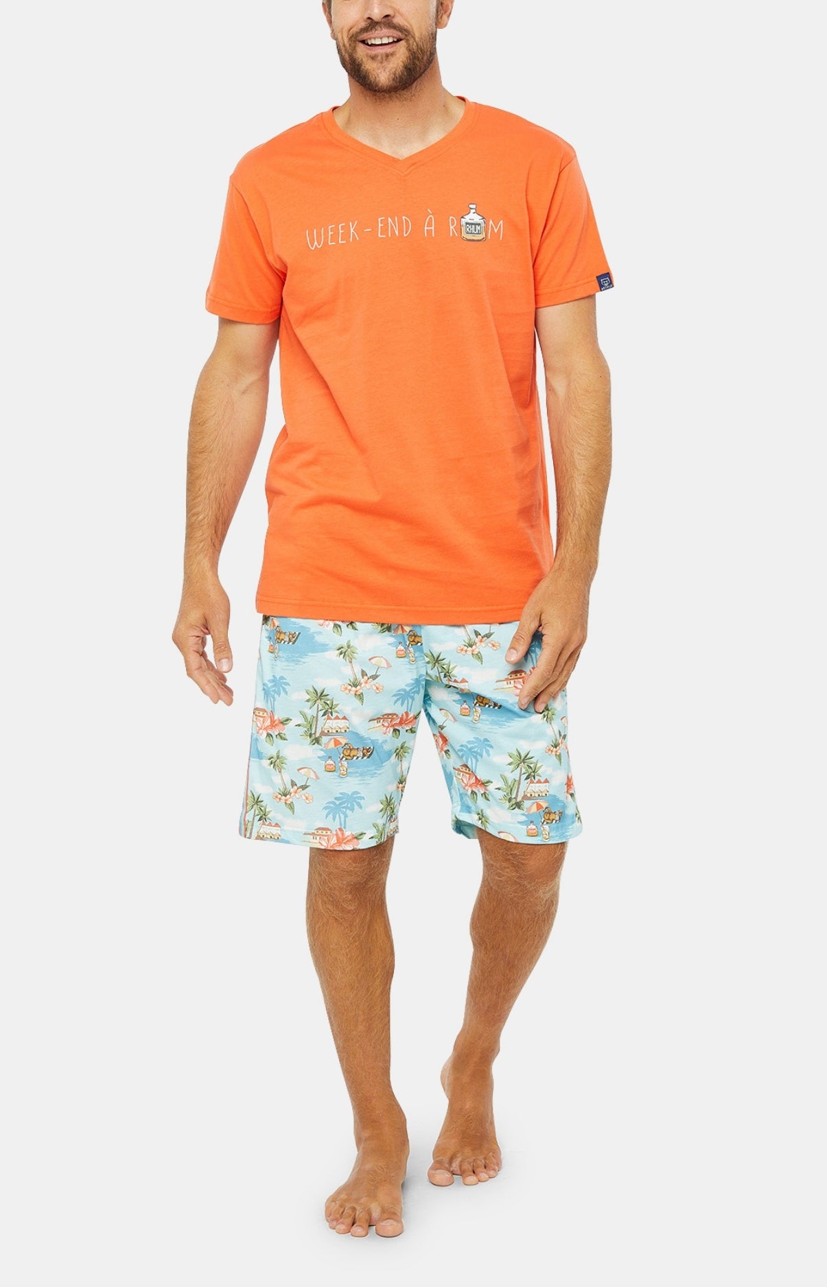Pyjashort Homme Rhum Multicolore 1
